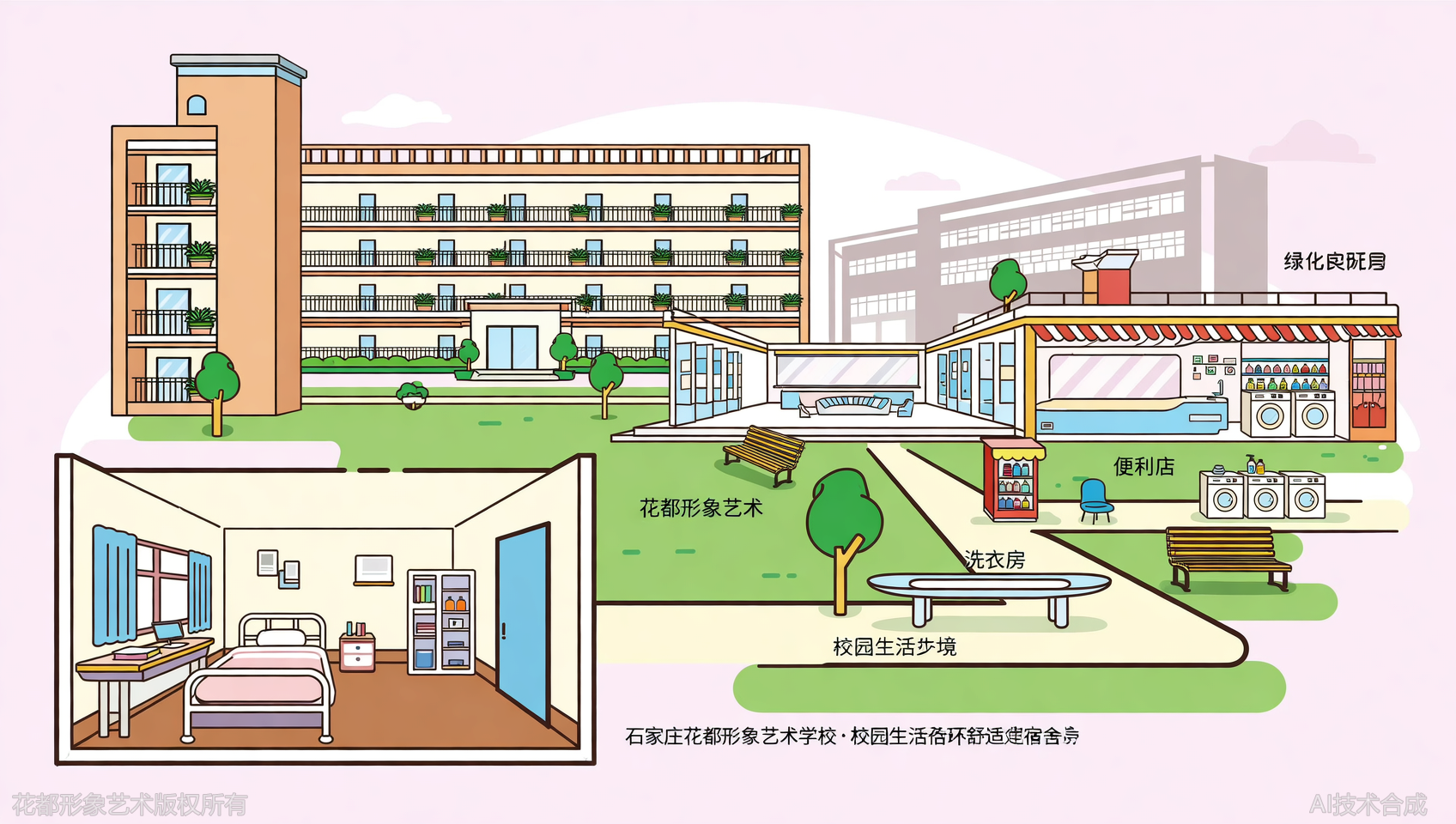 石家庄花都学校宿舍条件怎么样？多图直击生活环境