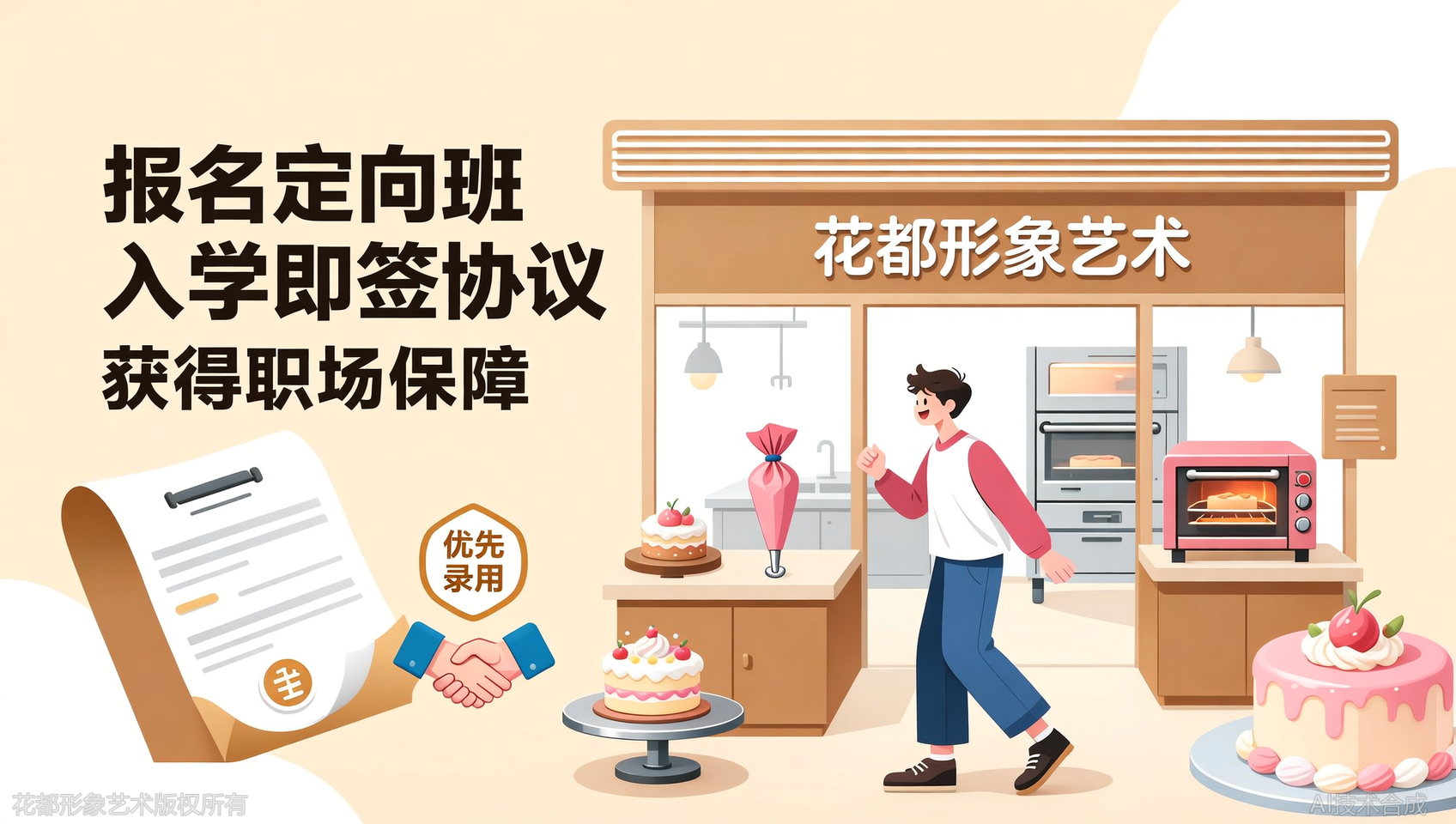 企业定向班：报名石家庄花都学校即签&ldquo;西吧客&rdquo;优先录用协议