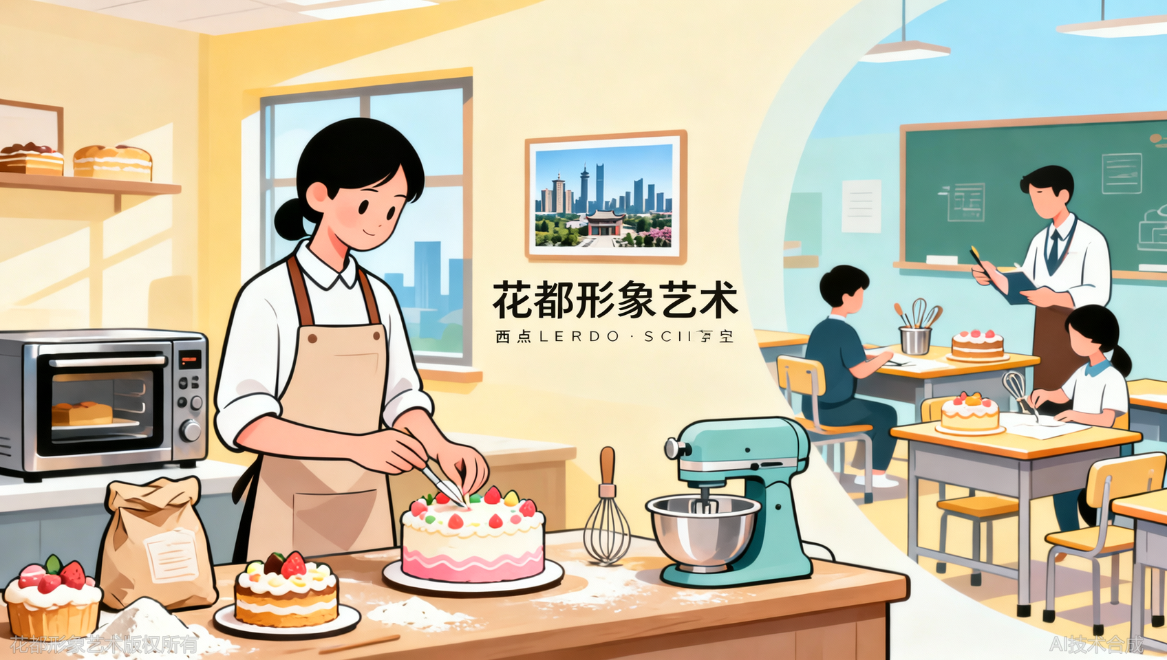 从石家庄花都学校毕业后，我开了自己的烘焙工作室