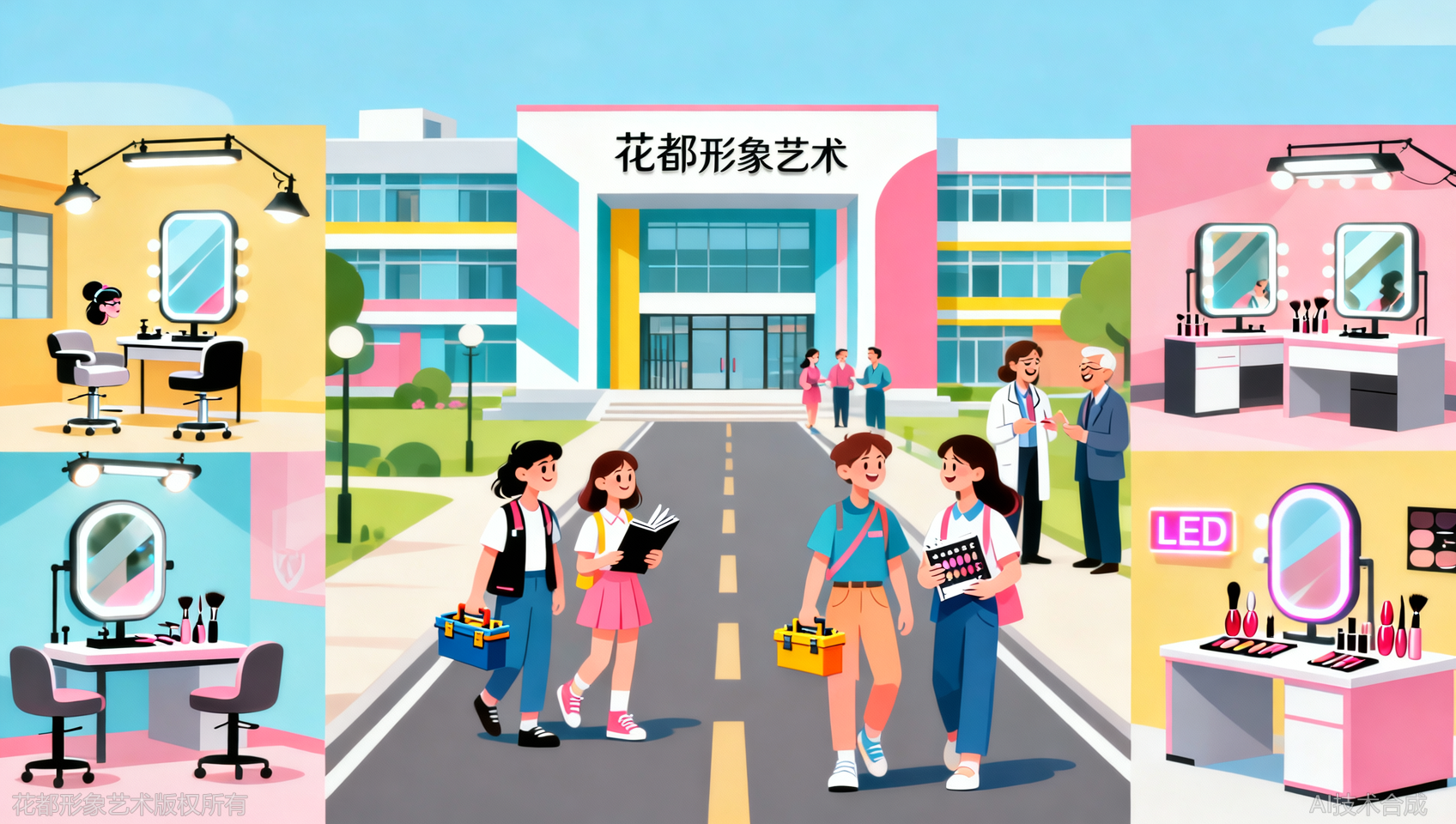 毕业三年后回访石家庄花都学校，母校又升级了设备