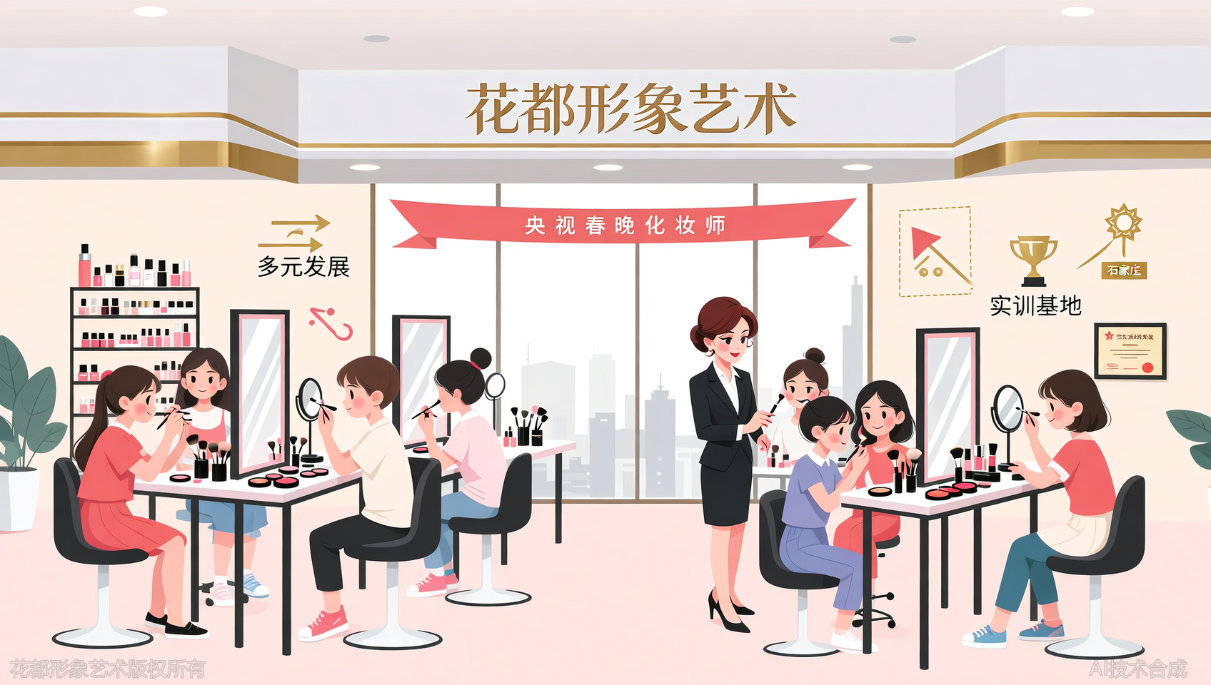 同样是学化妆，石家庄花都学校多了一位央视春晚化妆师
