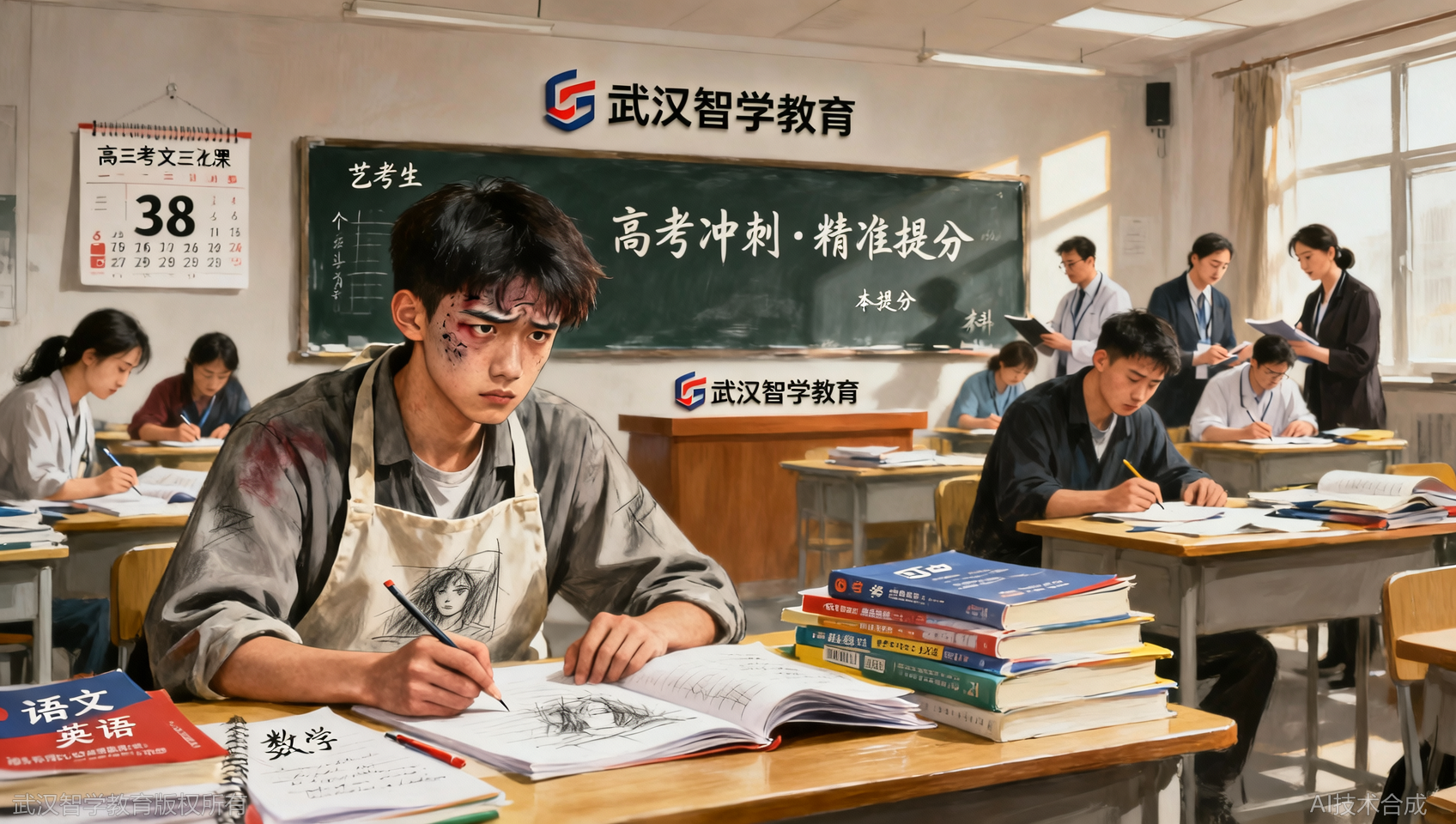 艺考生文化课零基础，武汉智学教育三个月能冲到多少？