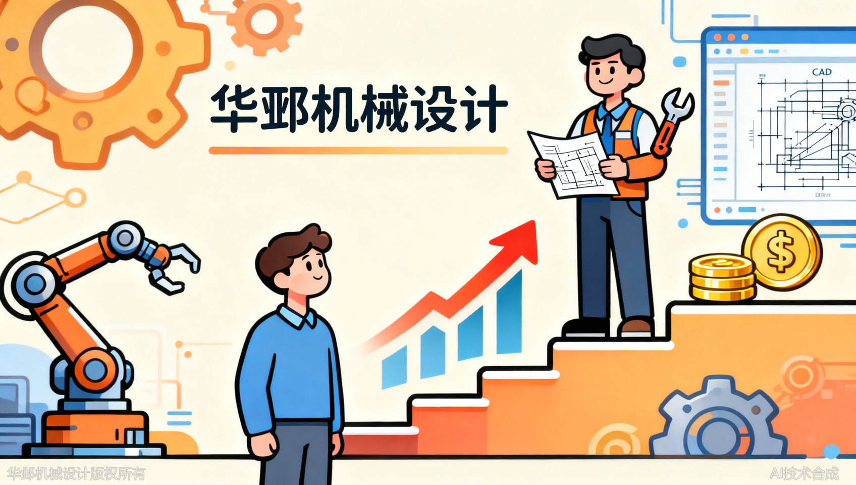 华邺机械设计结业后涨薪案例：初级到中级只用一年
