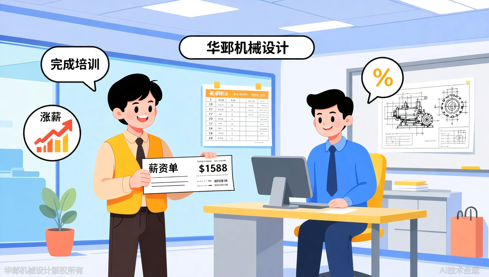 华邺机械设计往期学员评价：工作后涨薪比例可查
