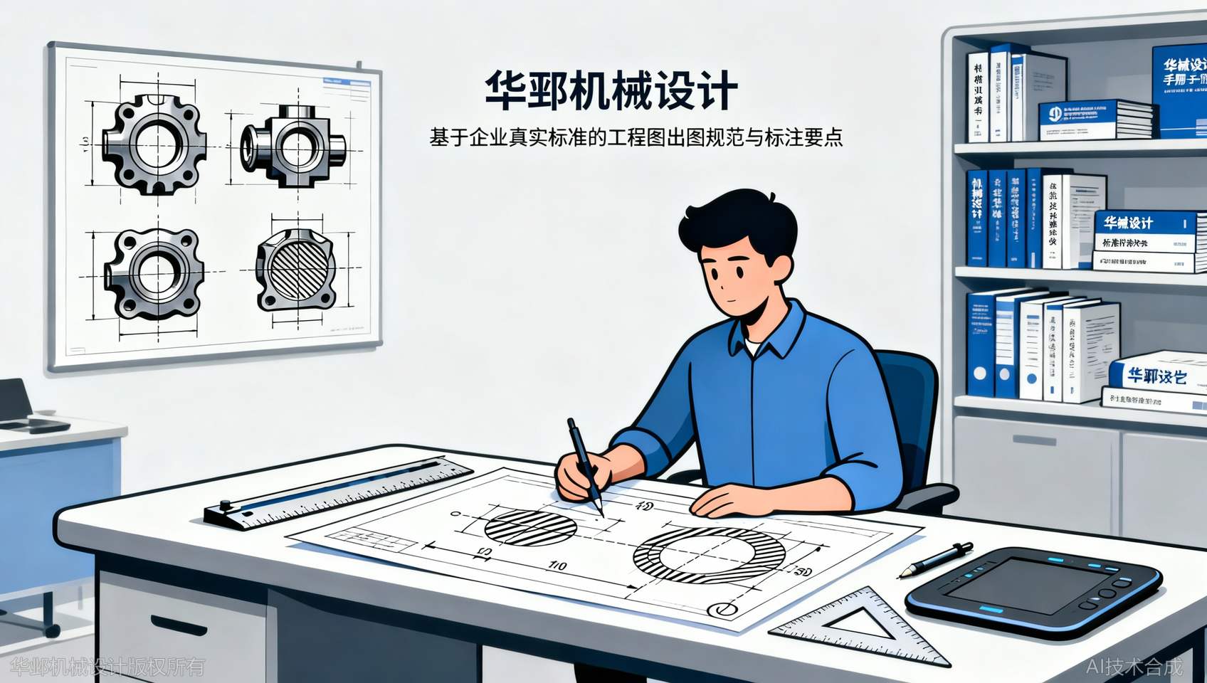 工程图出图规范及标注，华邺机械设计按企业标准教