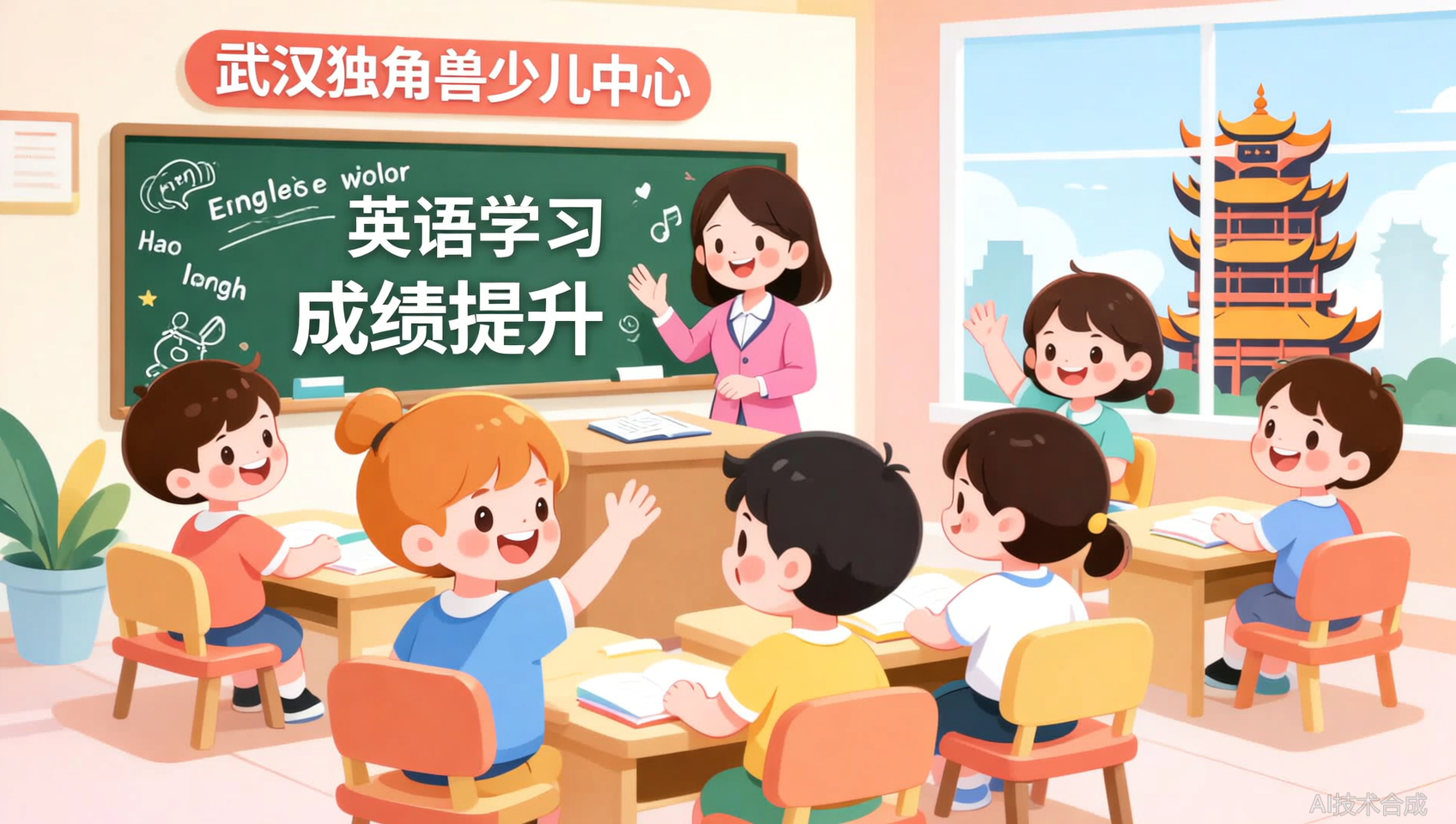 孩子英语从70到95，武汉独角兽少儿中心做了什么