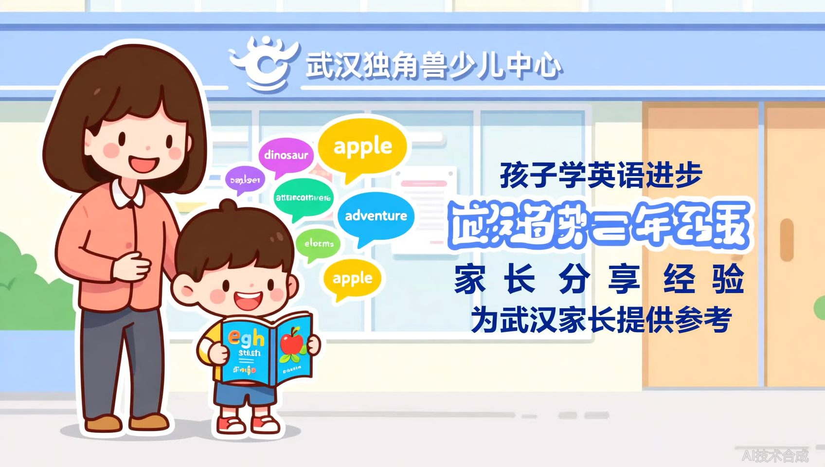 孩子在武汉独角兽少儿中心一年，词汇量翻倍的心得