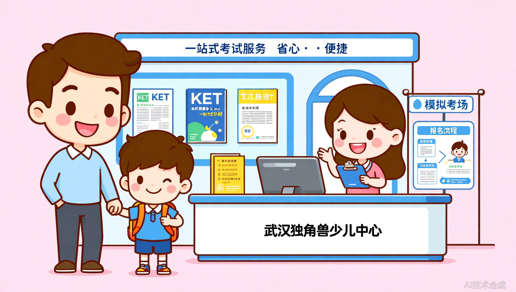 武汉独角兽少儿中心KET一站式送考服务，到底有多省心