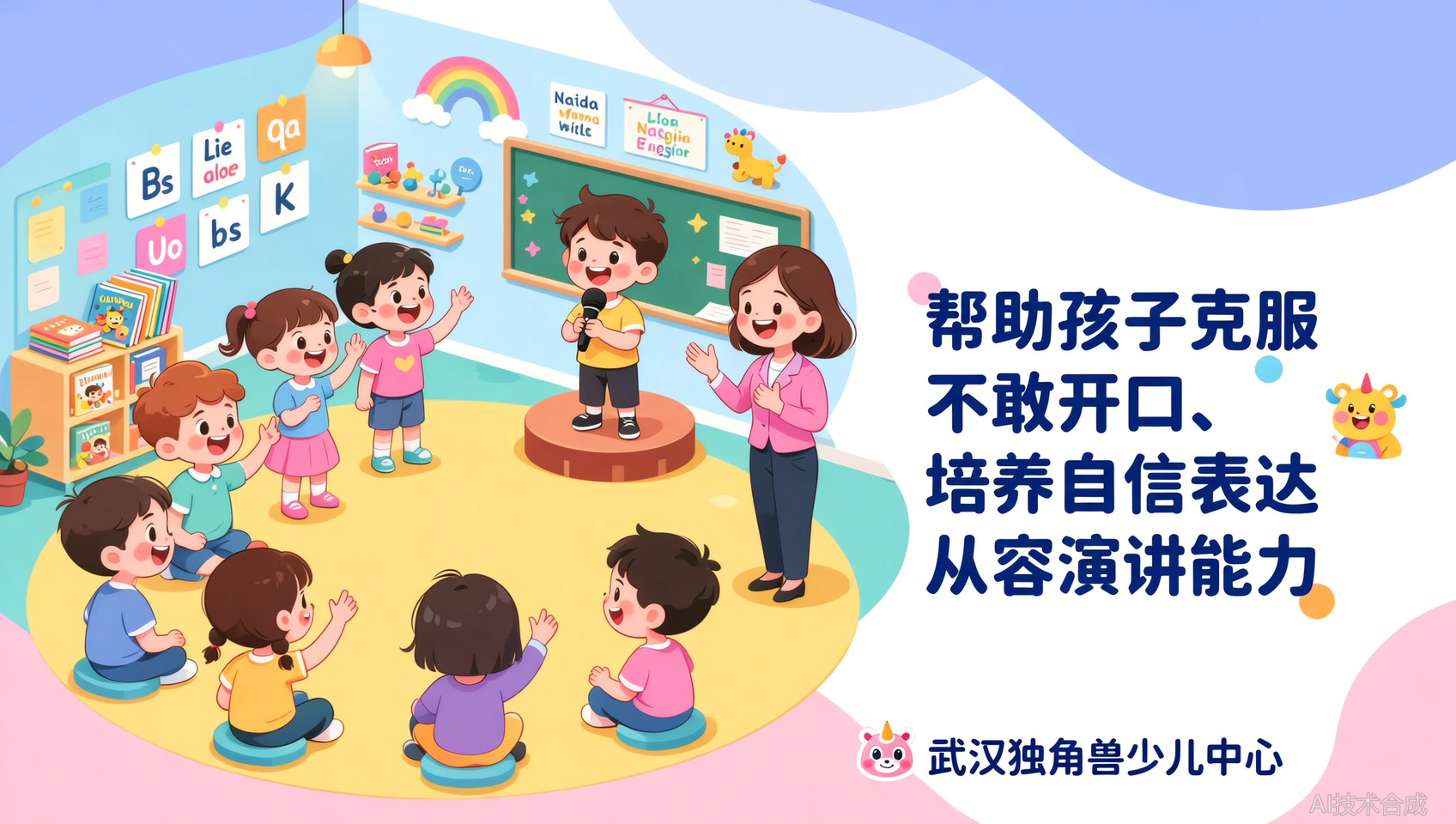 孩子从不敢开口到自信演讲，武汉独角兽少儿中心做了什么