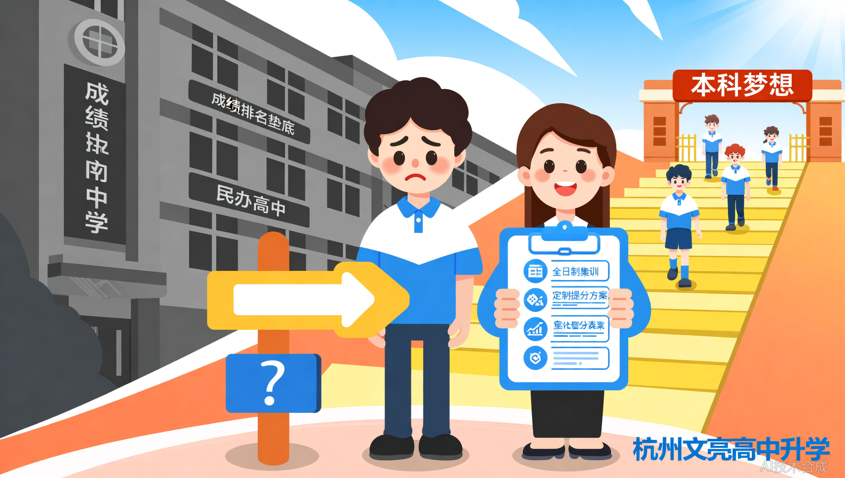 民办高中垫底，还能冲本科吗？杭州文亮高中升学全日制集训给你答案
