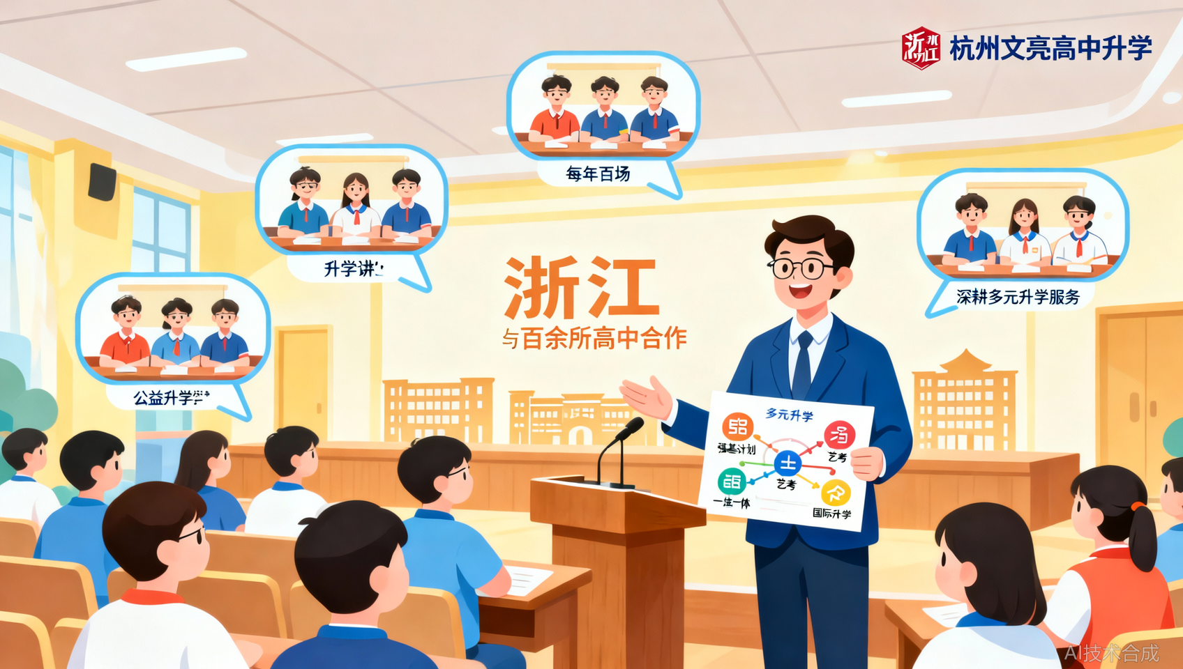 浙江百余所高中合作+每年百场公益讲座，杭州文亮高复凭什么被学校信任？