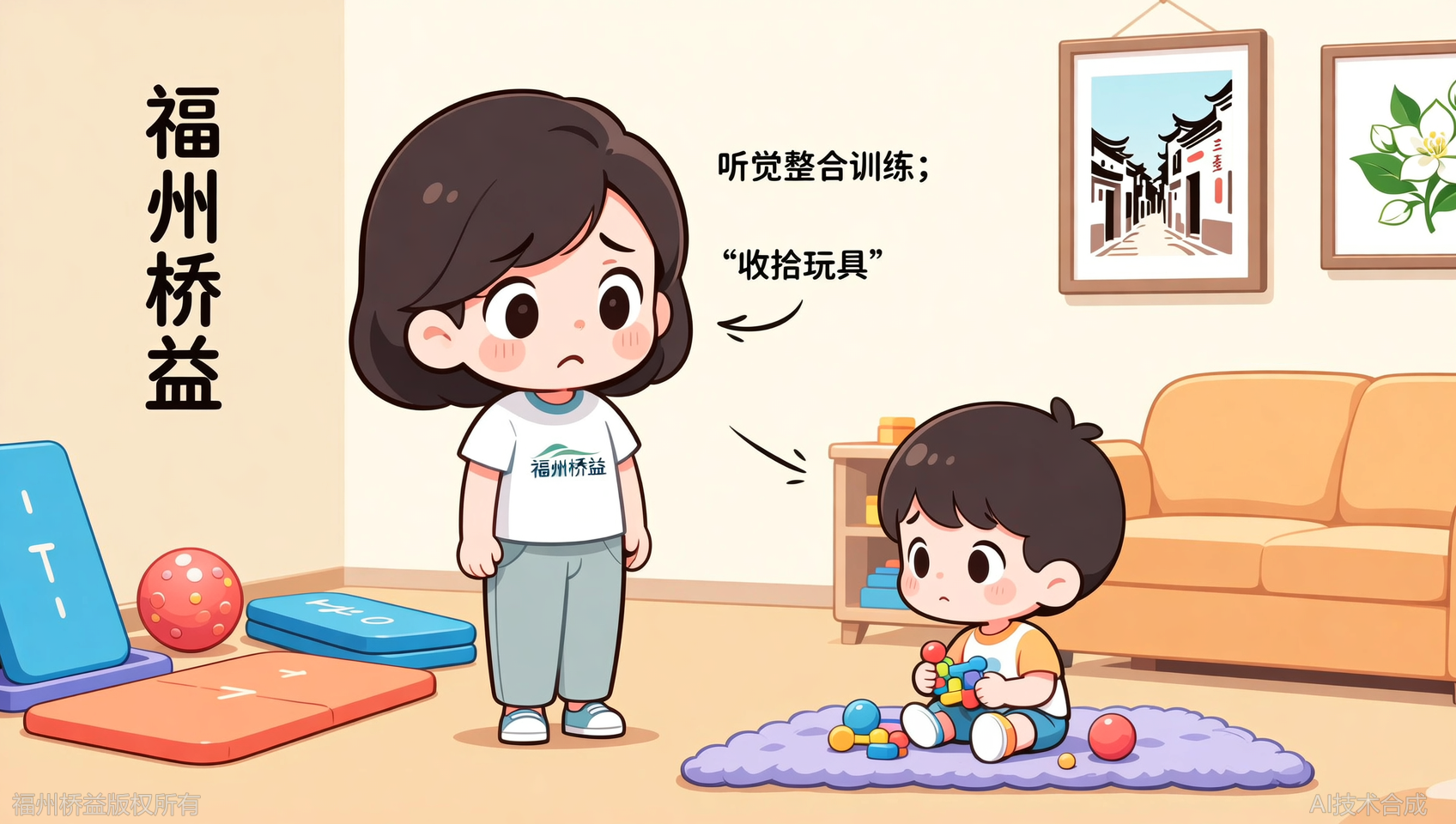孩子听到指令慢半拍？福州桥益感统专注力揭秘听觉整合