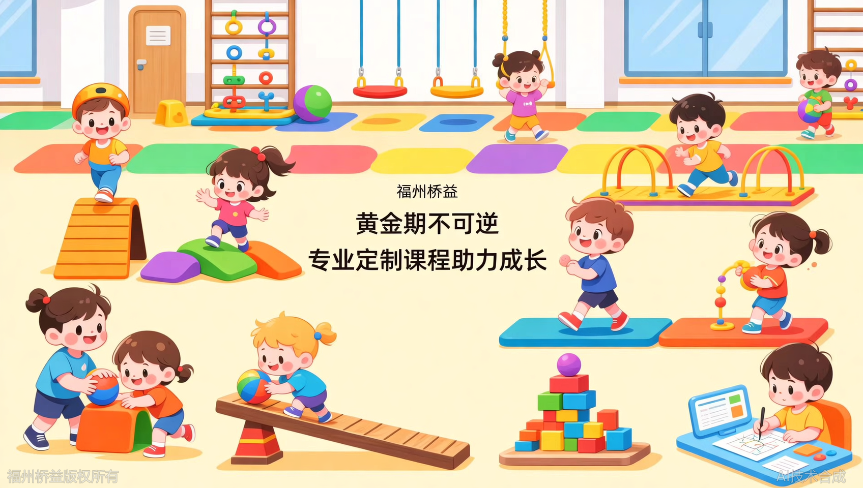 别让孩子错过感统黄金期，福州桥益感统专注力2-12岁全覆盖