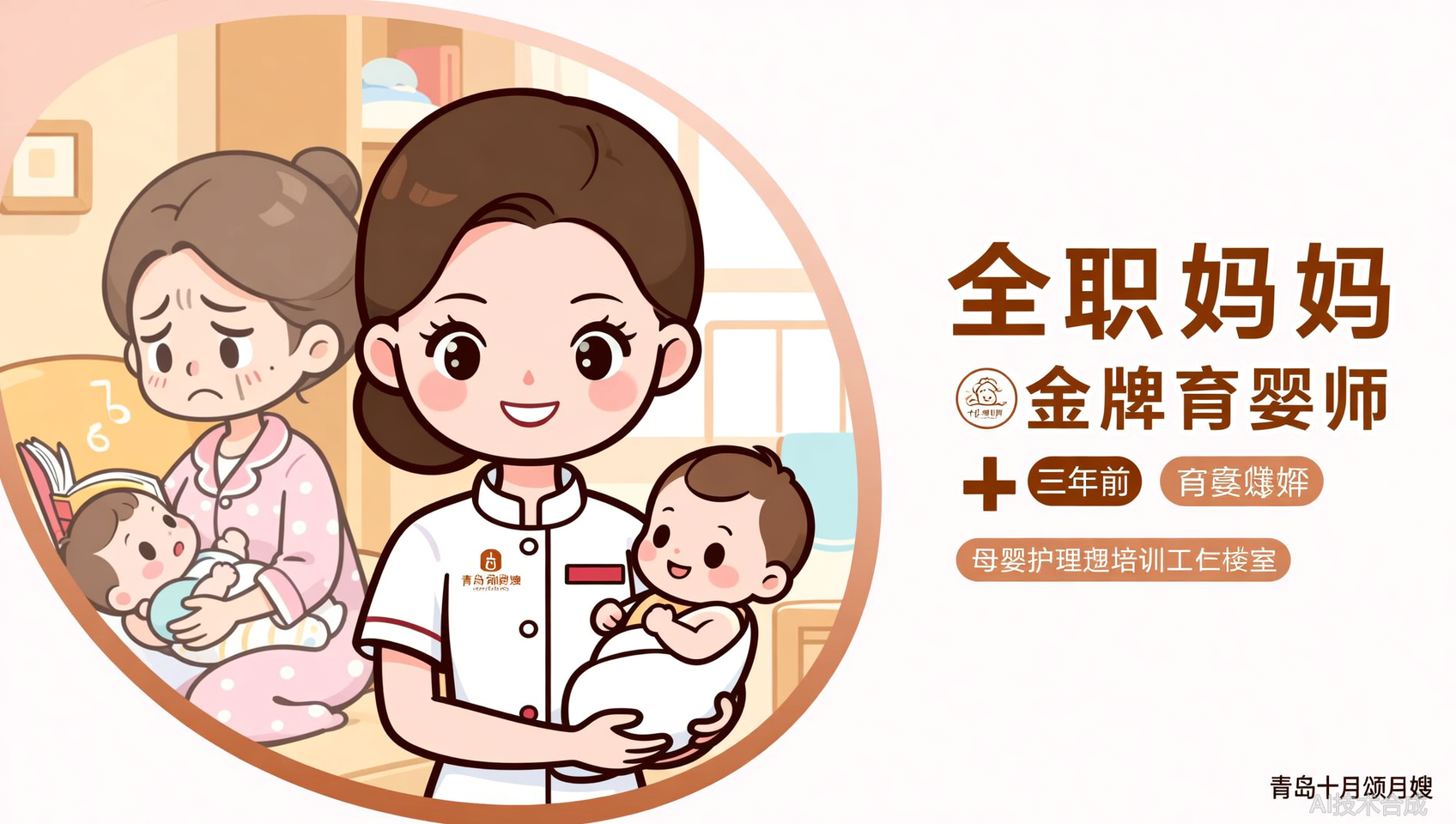 从全职妈妈到高级育婴师，青岛十月颂月嫂学员三年成长路径