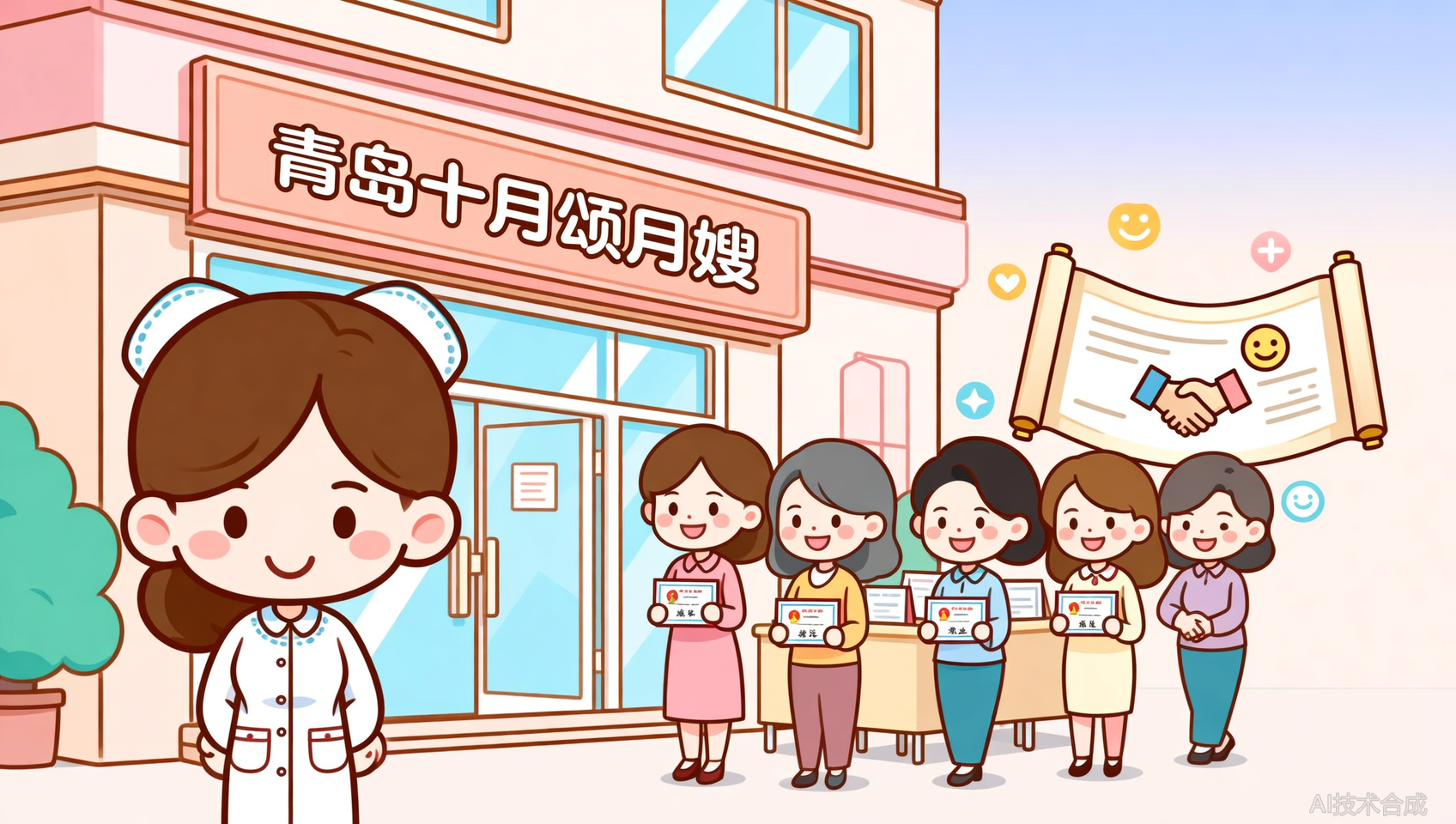 零基础入学，签订就业协议&mdash;&mdash;青岛十月颂月嫂给足安全感