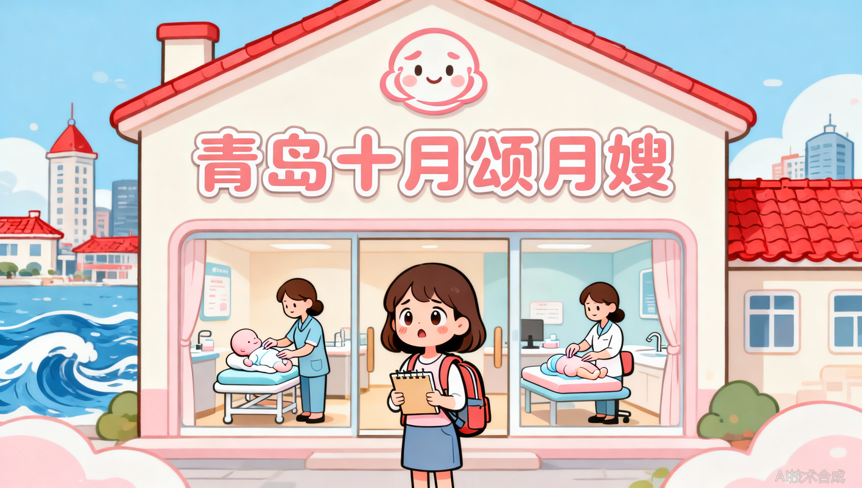 青岛十月颂月嫂自有合作月子中心、产康中心，学员实习基地真实落地