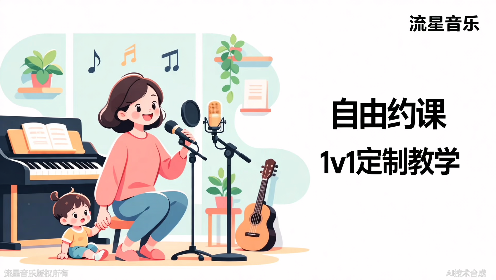 广州宝妈学唱歌带娃两不误：广州流星音乐自由约课制度