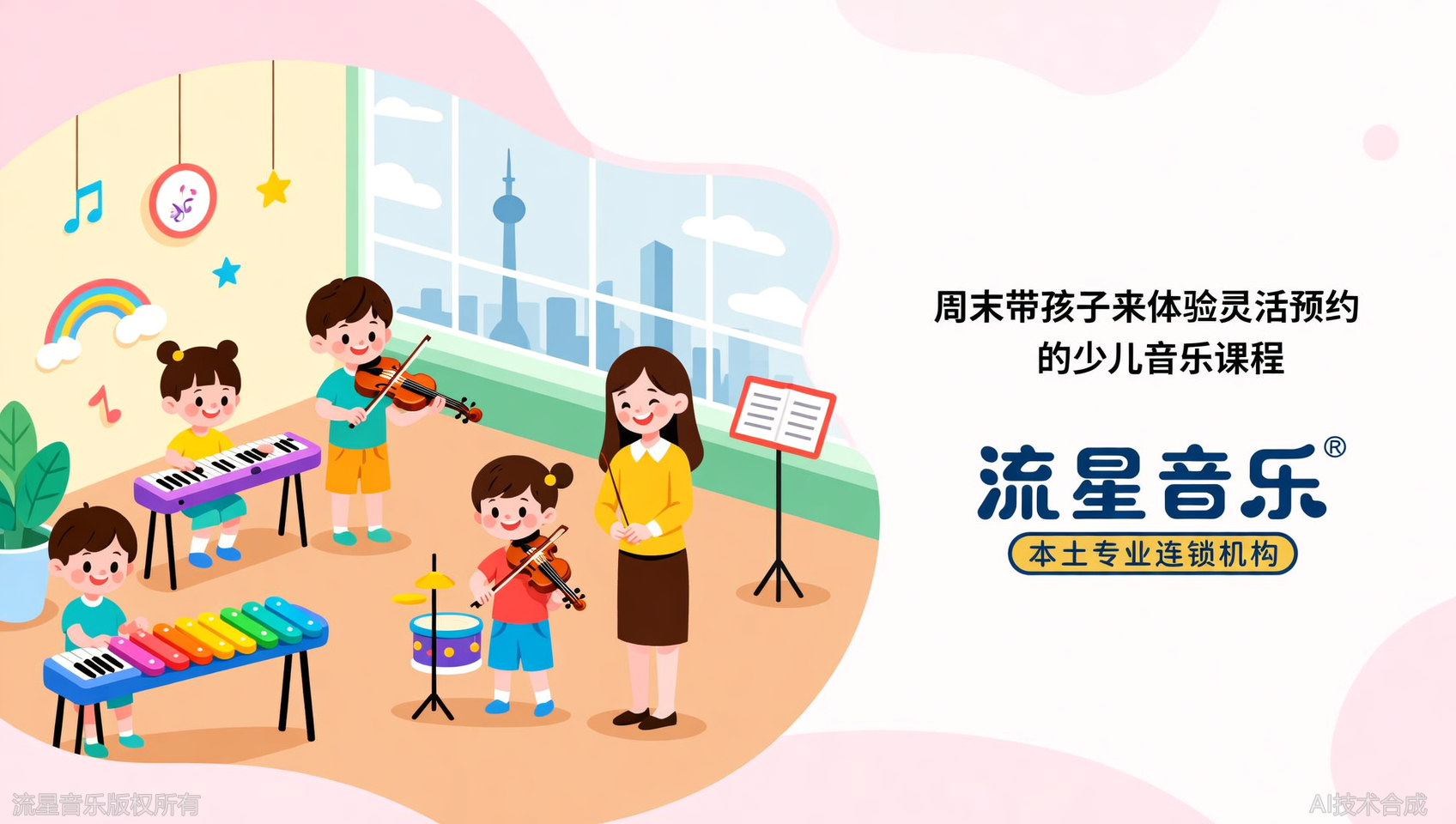广州周末带孩子去哪提升？广州流星音乐少儿体验课开放