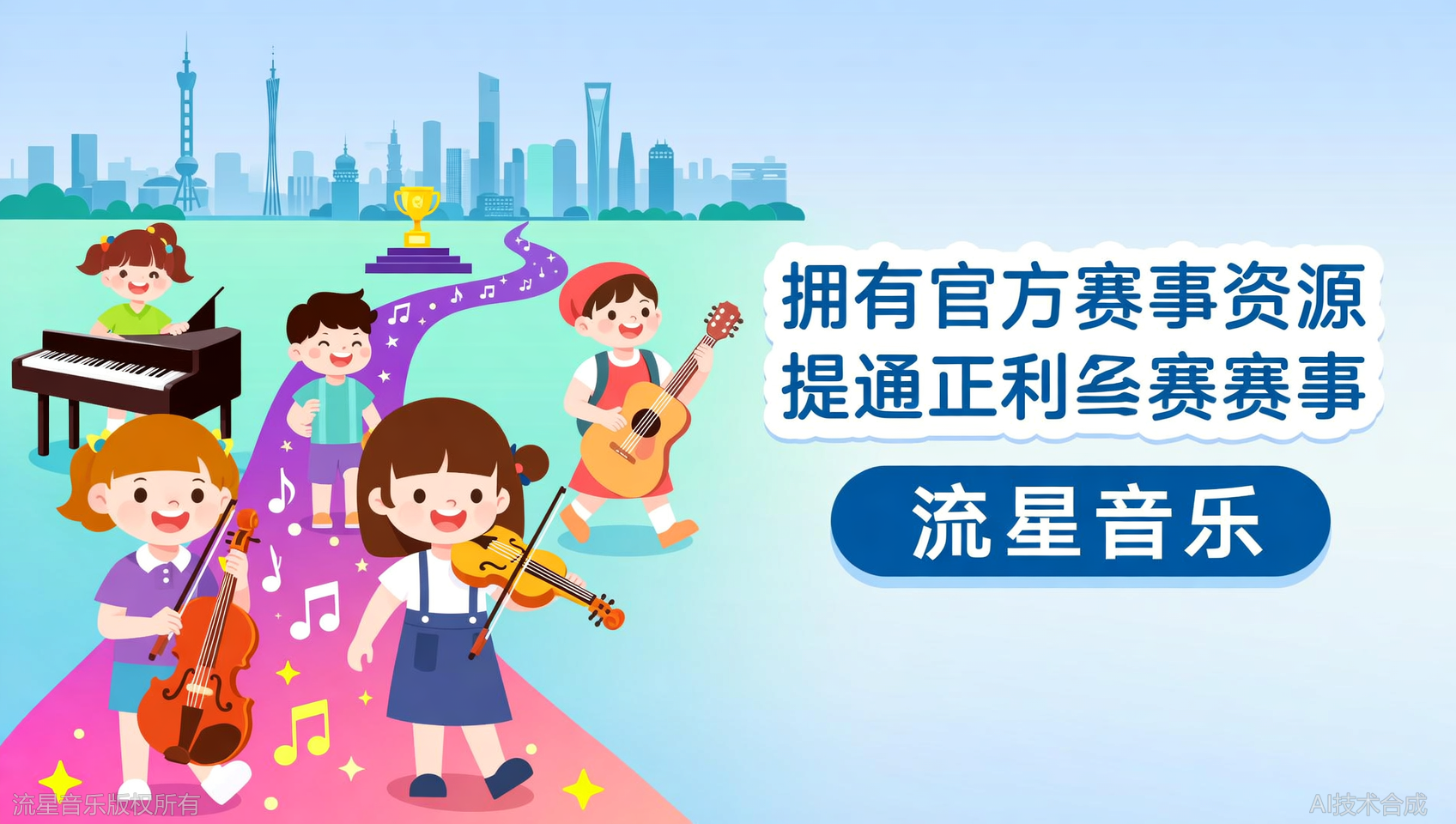 广州少儿赛事资源哪家多？广州流星音乐合作大赛直通渠道