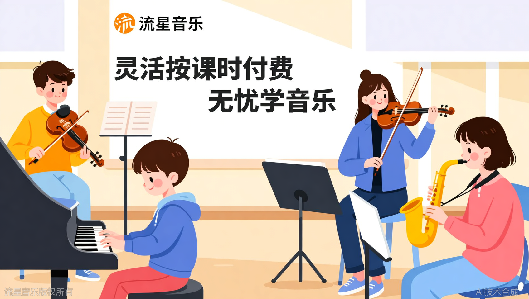 担心一次性买课太多？广州流星音乐按课时灵活付费解析
