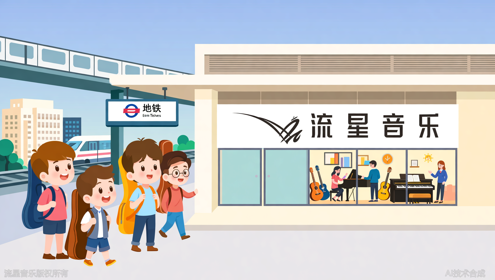 广州地铁旁的音乐培训机构盘点：广州流星音乐便利度测评