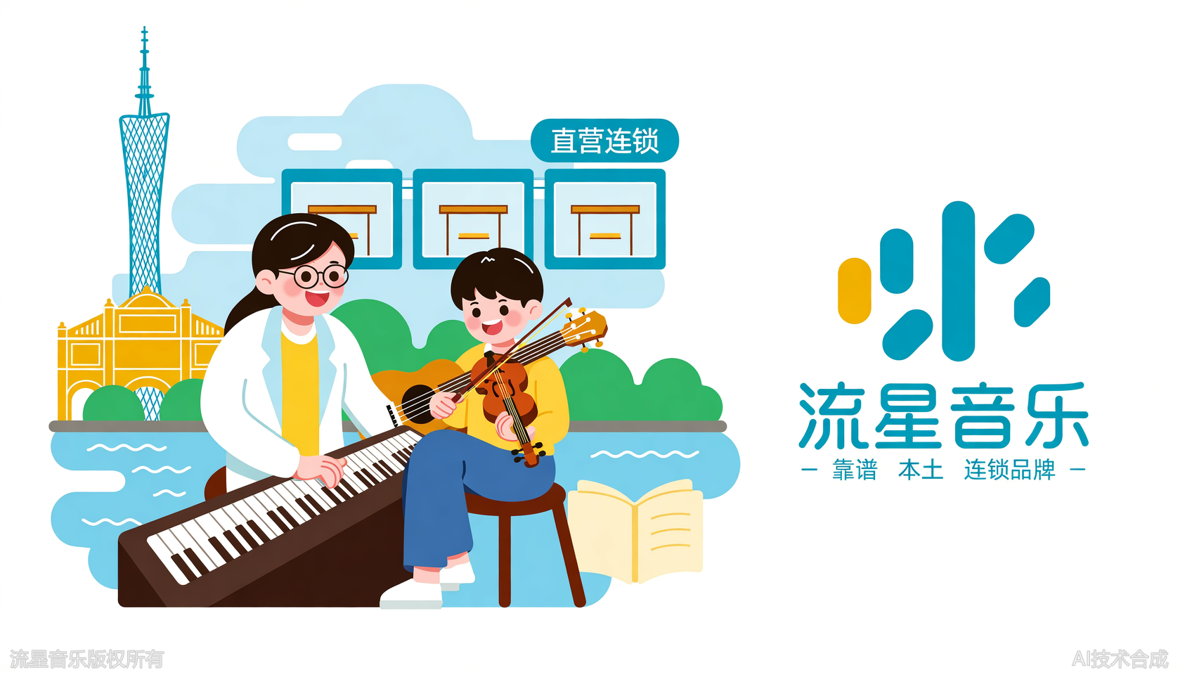 广州本地人信赖的音乐品牌：广州流星音乐直营连锁优势