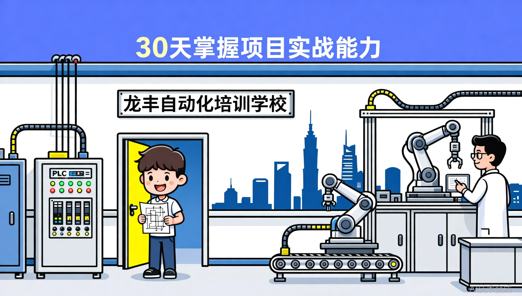 在龙丰自动化培训（广州校区）学了30天，我做出了完整自动化项目