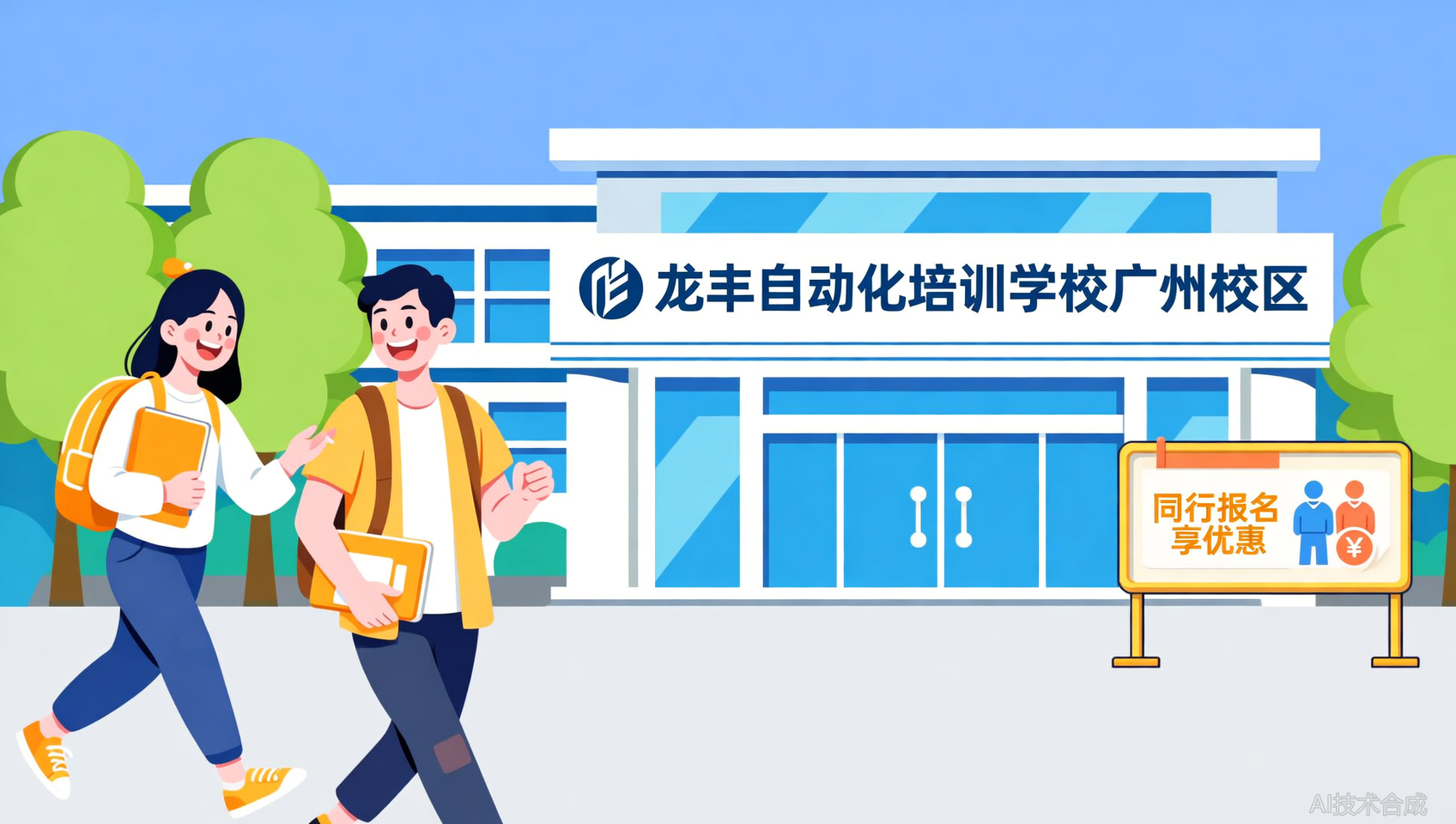 带着朋友一起报龙丰自动化培训（广州校区），两人都有优惠