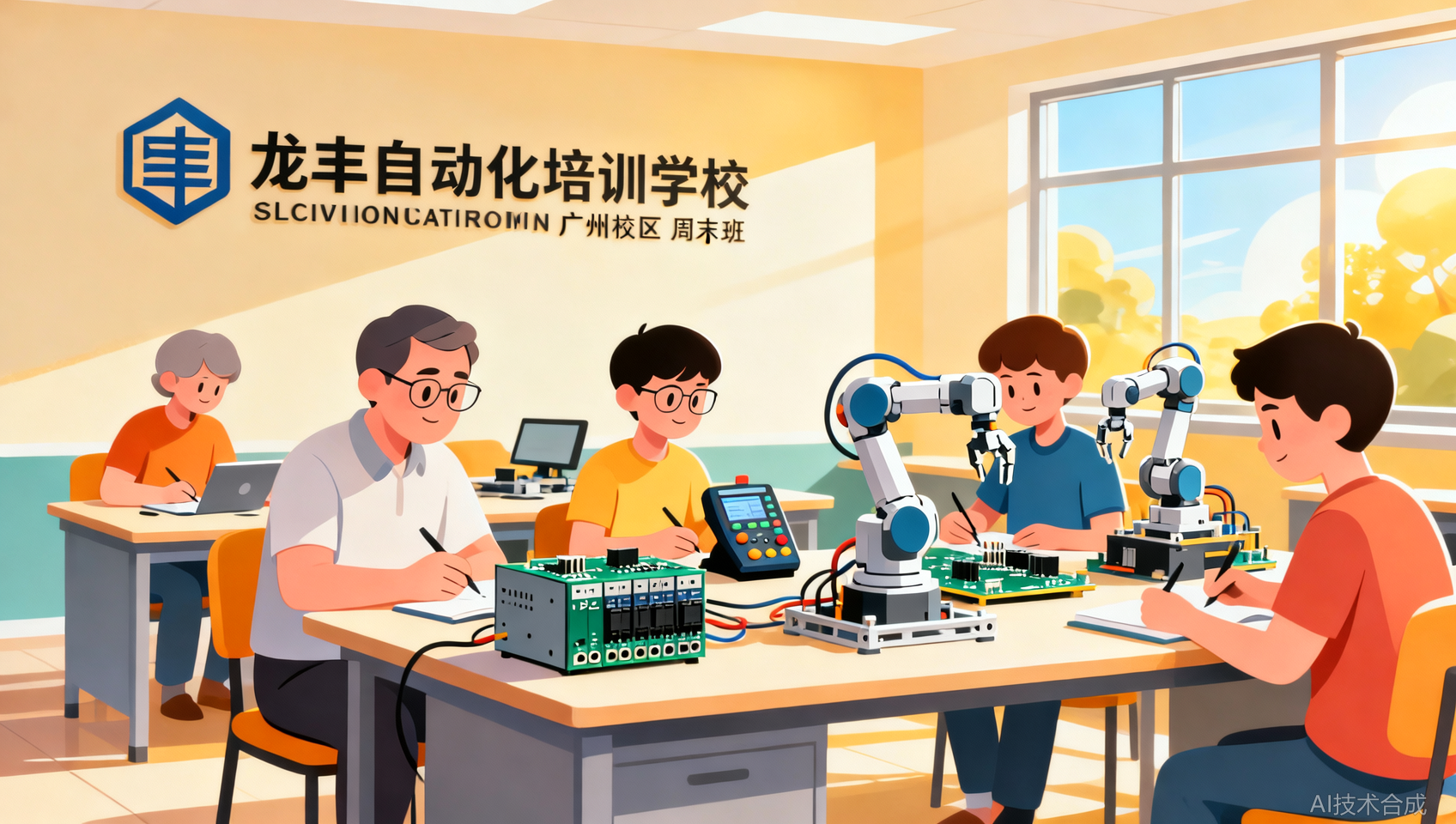 带孩子去龙丰自动化培训（广州校区）上课？周末班真的很人性化