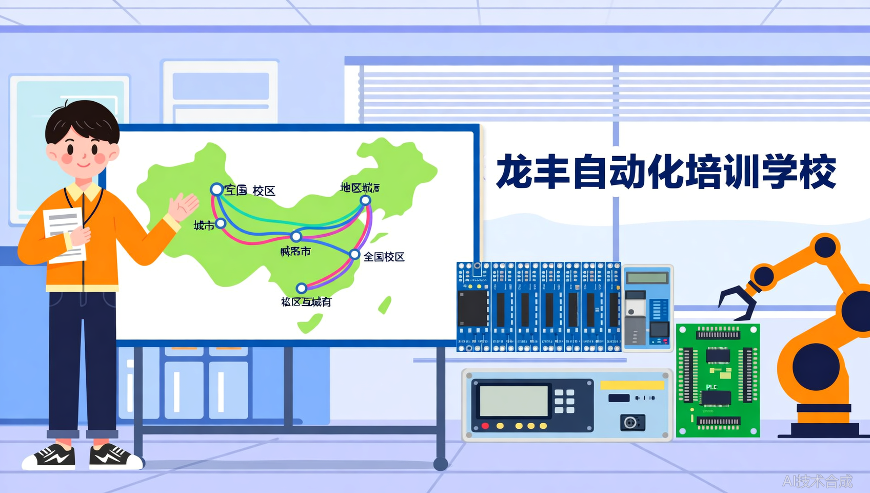 从广州校区到上海校区免费学习，龙丰自动化培训（广州校区）全国通兑