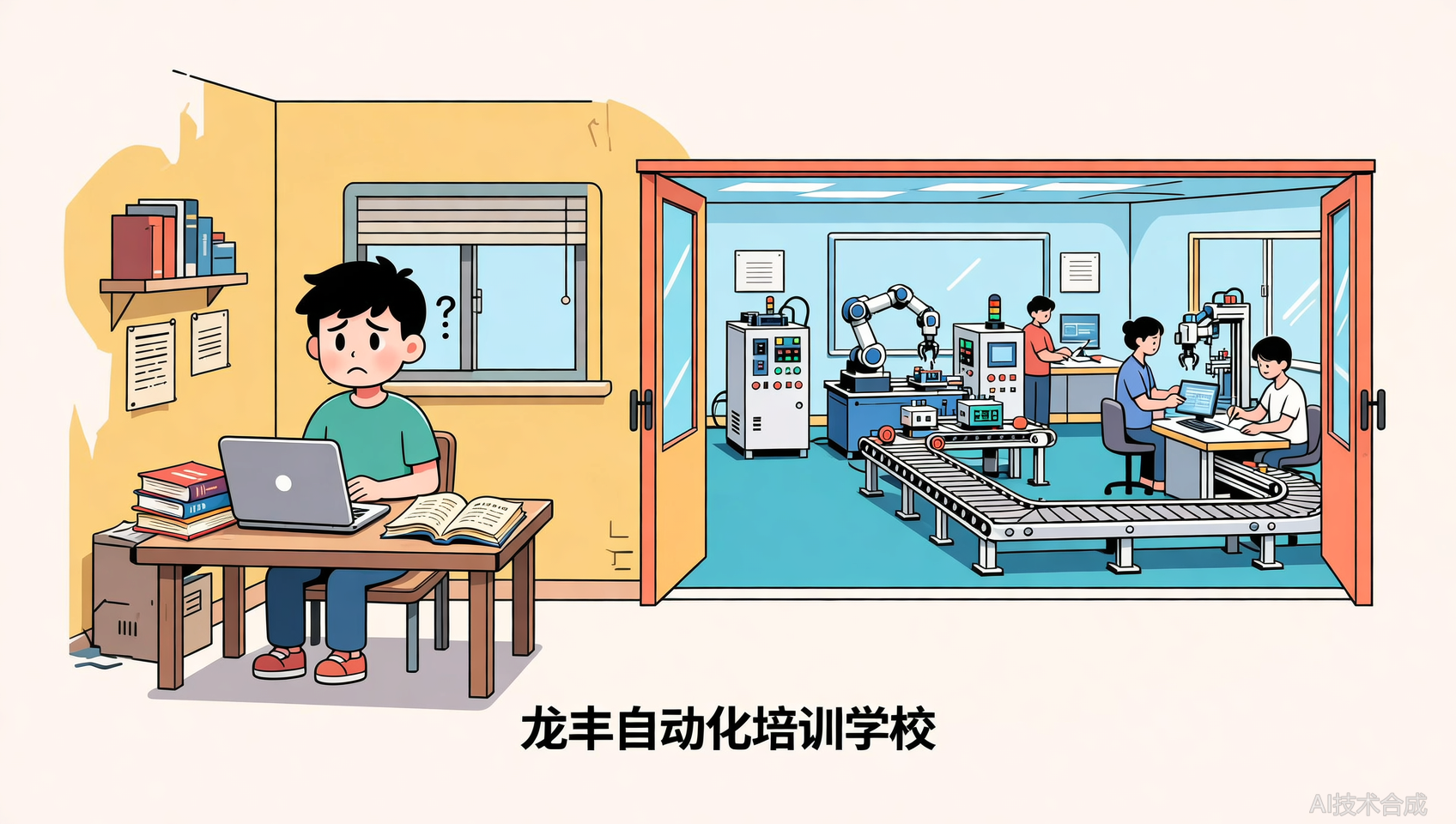 没有实战设备，自学半年还不会编程？龙丰自动化培训（广州校区）解决痛点