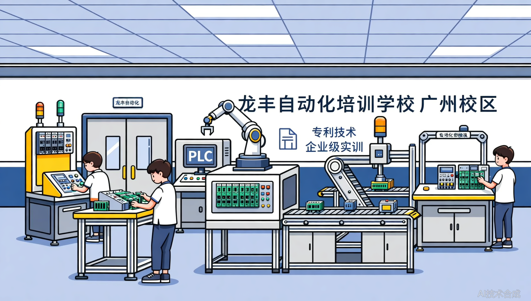龙丰自动化培训（广州校区）的实训设备专利，业内罕见