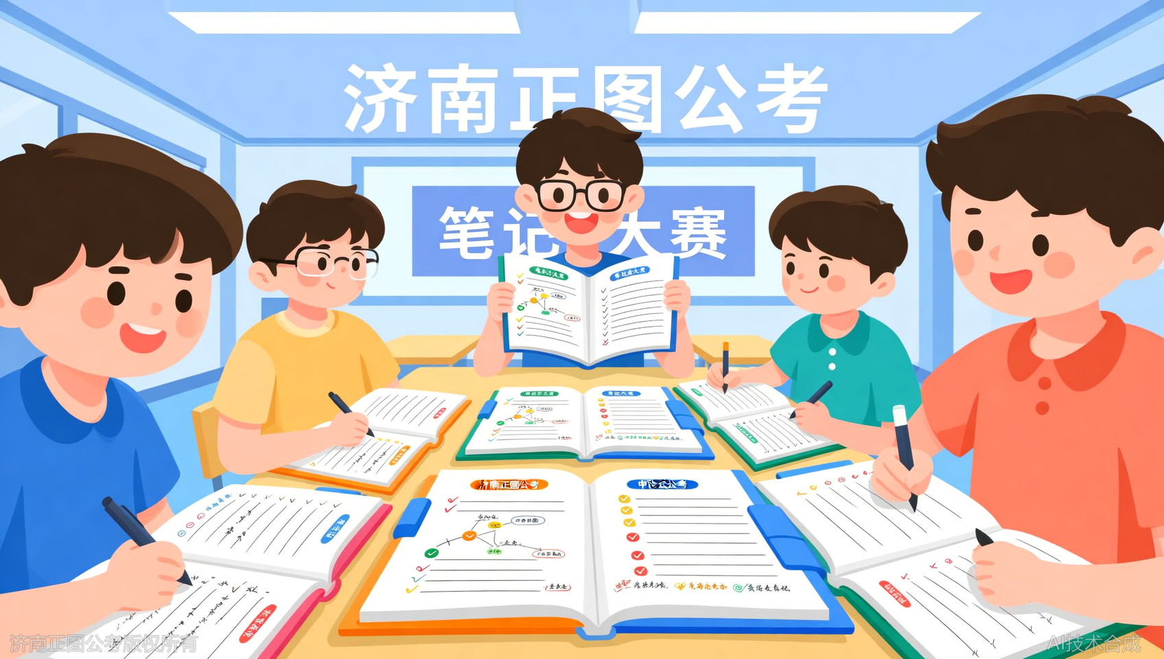 济南正图公考学员笔记大赛：看看学霸是怎么记申论要点的