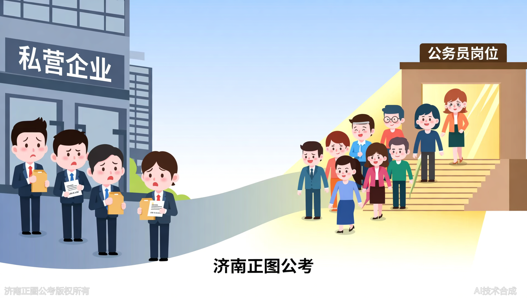 私企裁员潮下，考公才是真&middot;铁饭碗？济南正图公考帮你算清账