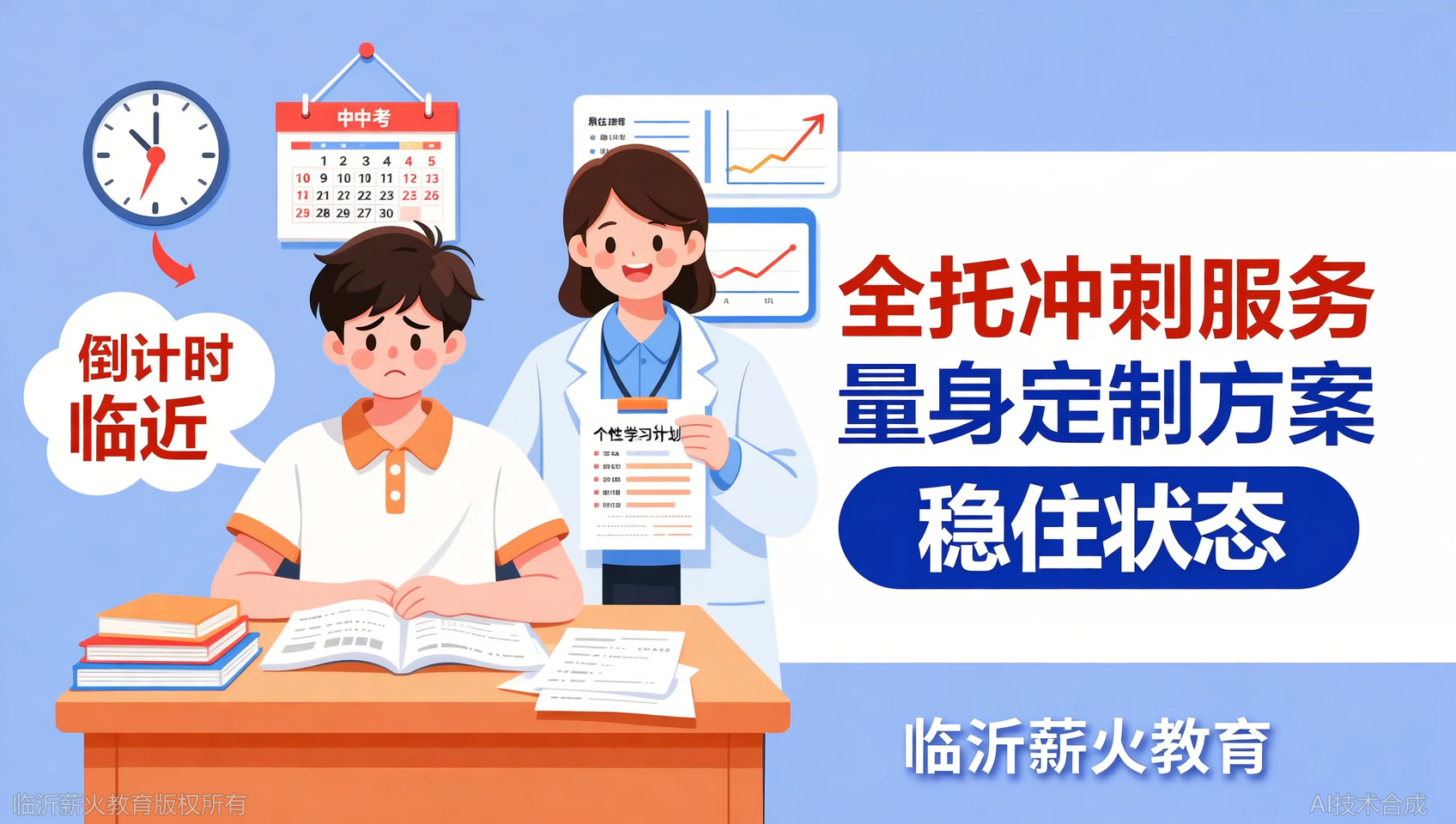 中考倒计时，孩子状态还在线吗？临沂薪火教育（原百分百优学教育）全托冲刺来托底
