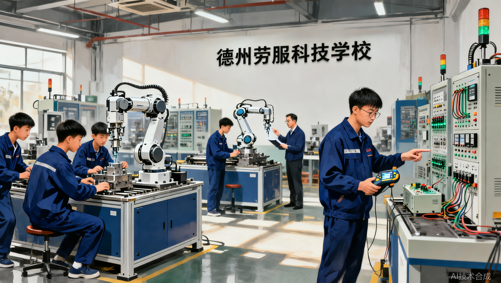 机电一体化技术就业前景：德州劳服科技学校实训场景探营