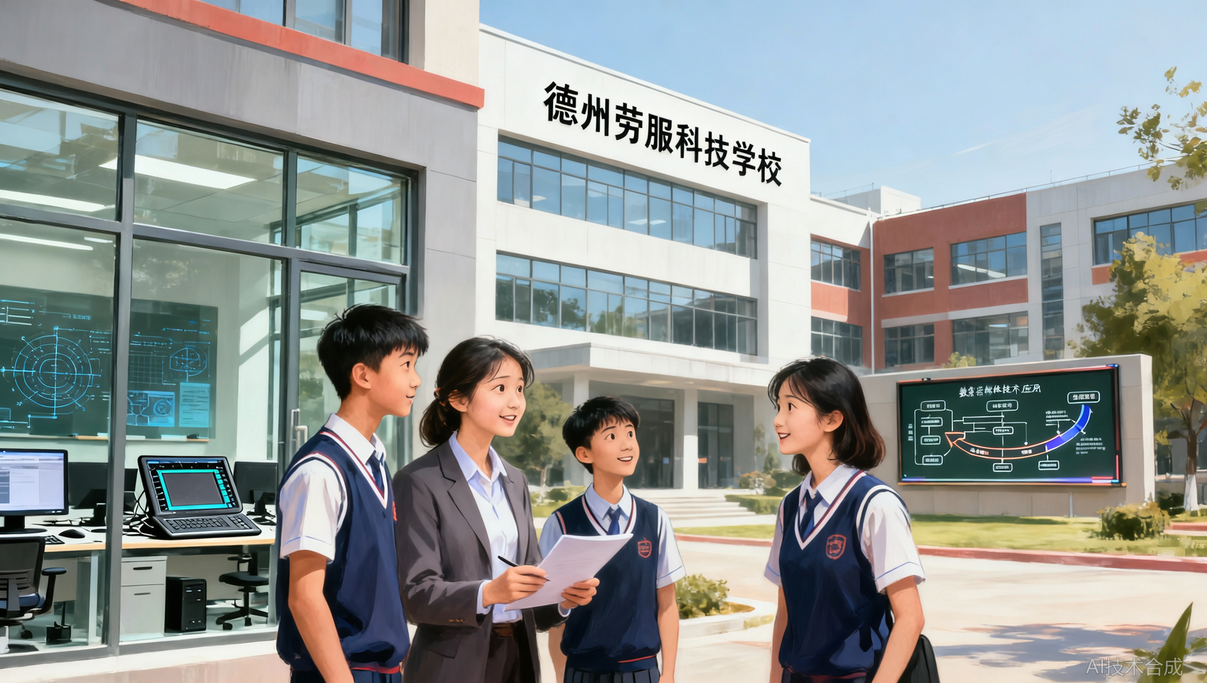 数字媒体技术应用学什么？德州劳服科技学校课程地图全公开