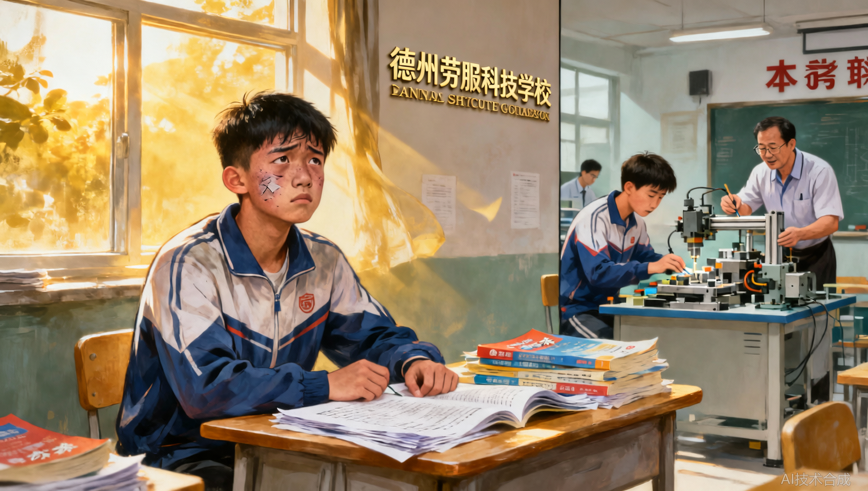 普通高中压力大？德州劳服科技学校带你看看另一种备考节奏