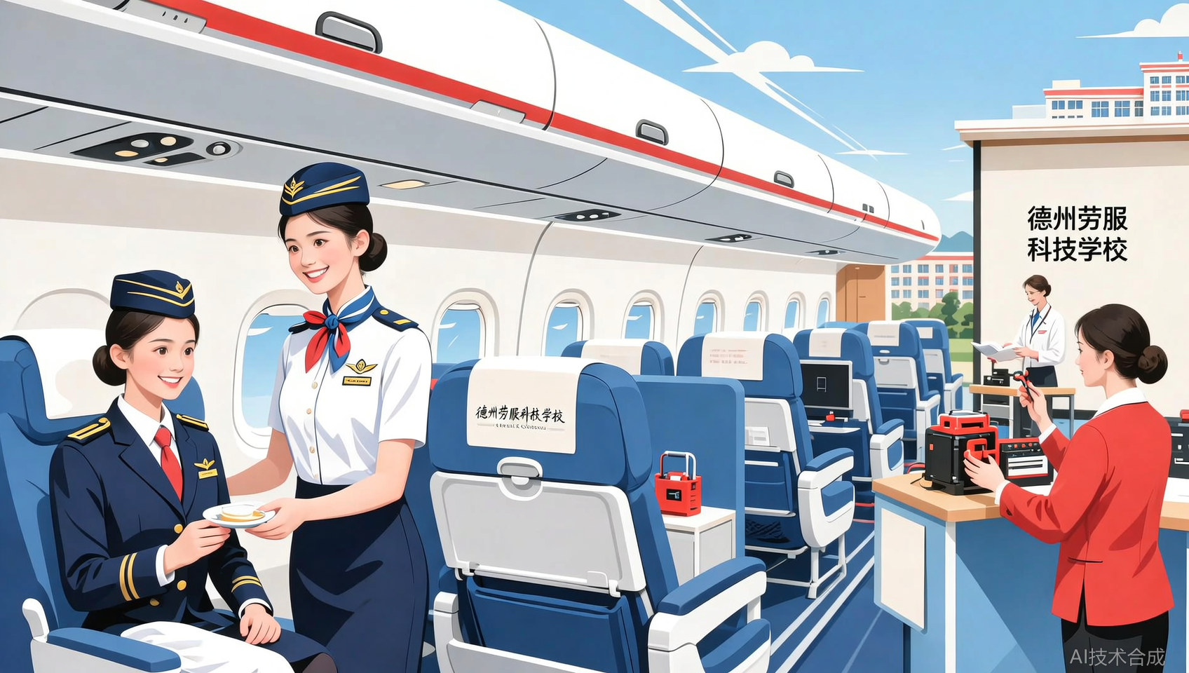 航空服务专业揭秘：德州劳服科技学校空中乘务方向培养细节