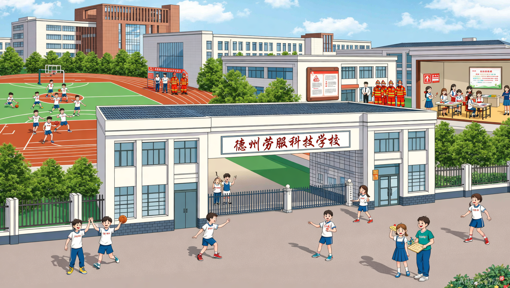 校园文化活动盘点：德州劳服科技学校文体与安全教育并重