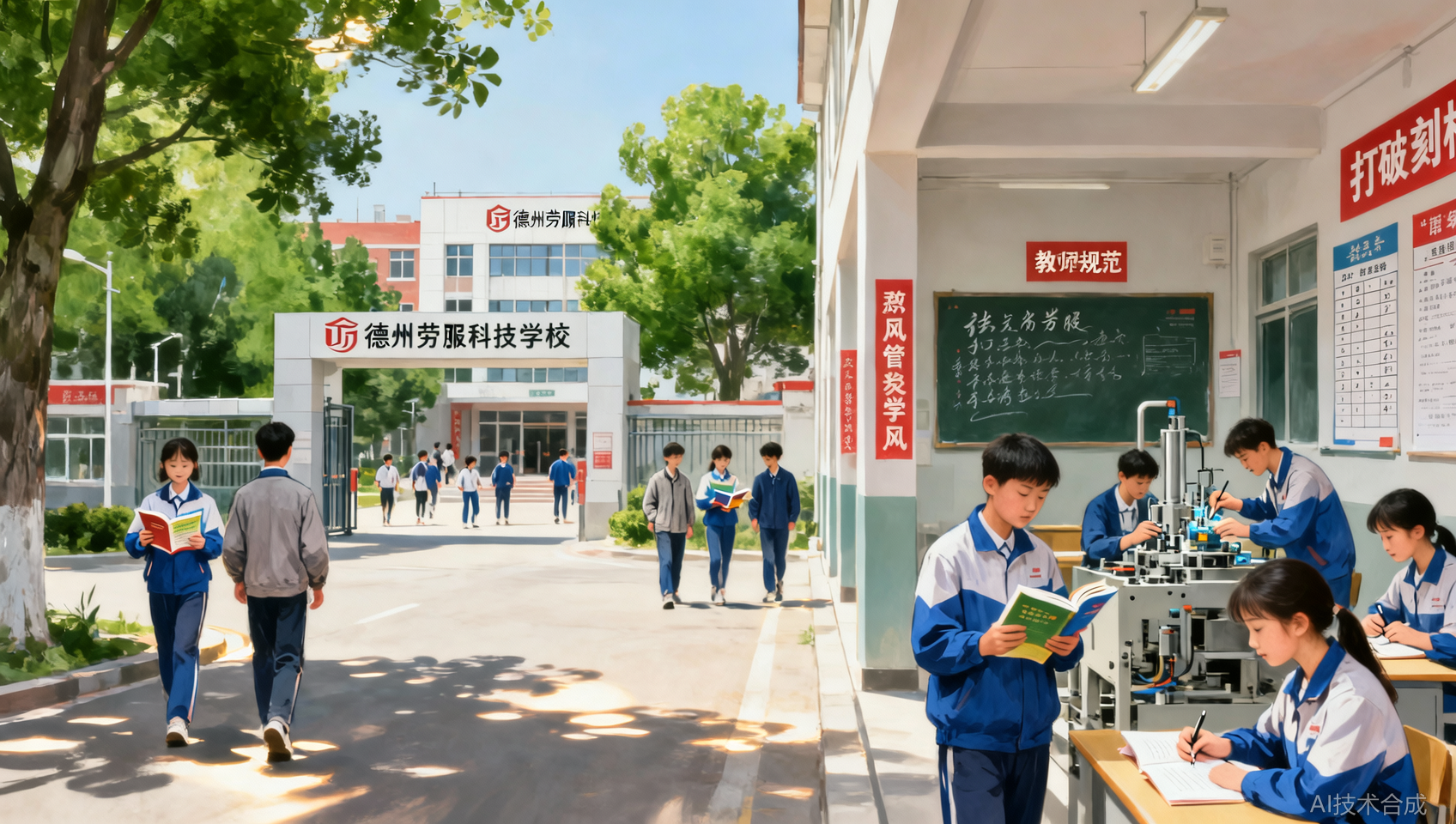 职校学风好不好？德州劳服科技学校作息时间精细到分钟