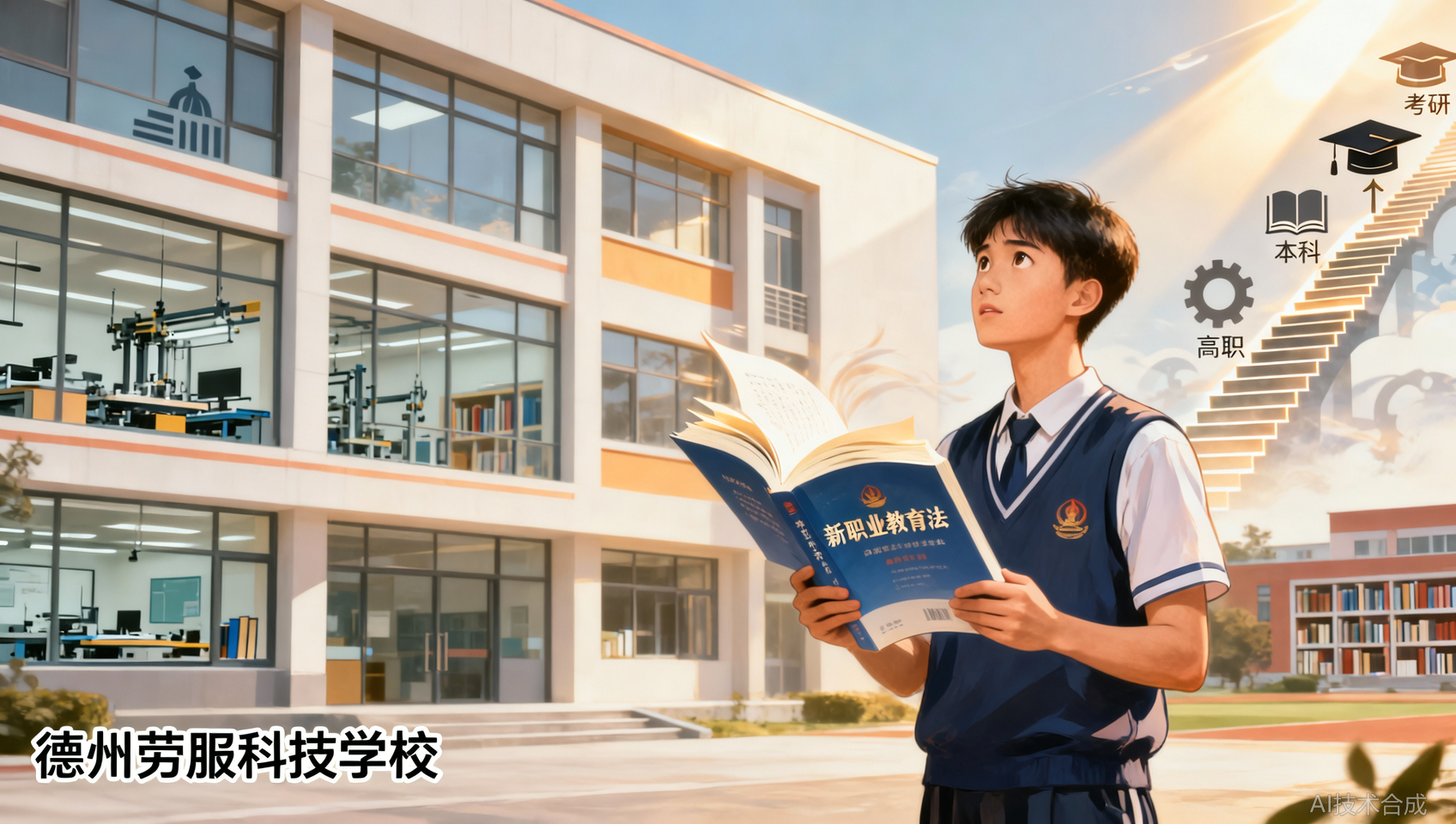 职校能不能考研？德州劳服科技学校用新职业教育法说清楚