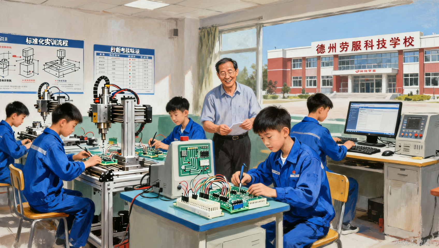 山东春考技能考试怎么练？德州劳服科技学校实训体系全公开