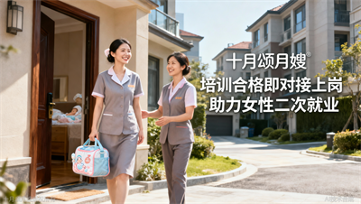 青岛十月颂给月嫂学员的承诺是培训合格即可对接上岗，不让毕业学员空等