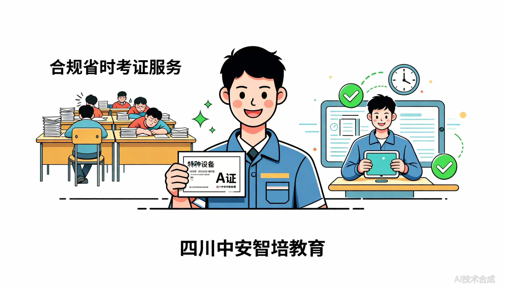 特种设备A证只考理论，中安智培教育帮我省了5天培训时间