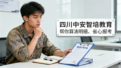 考个高压电工证要花多少钱？四川中安智培帮你算清这笔账