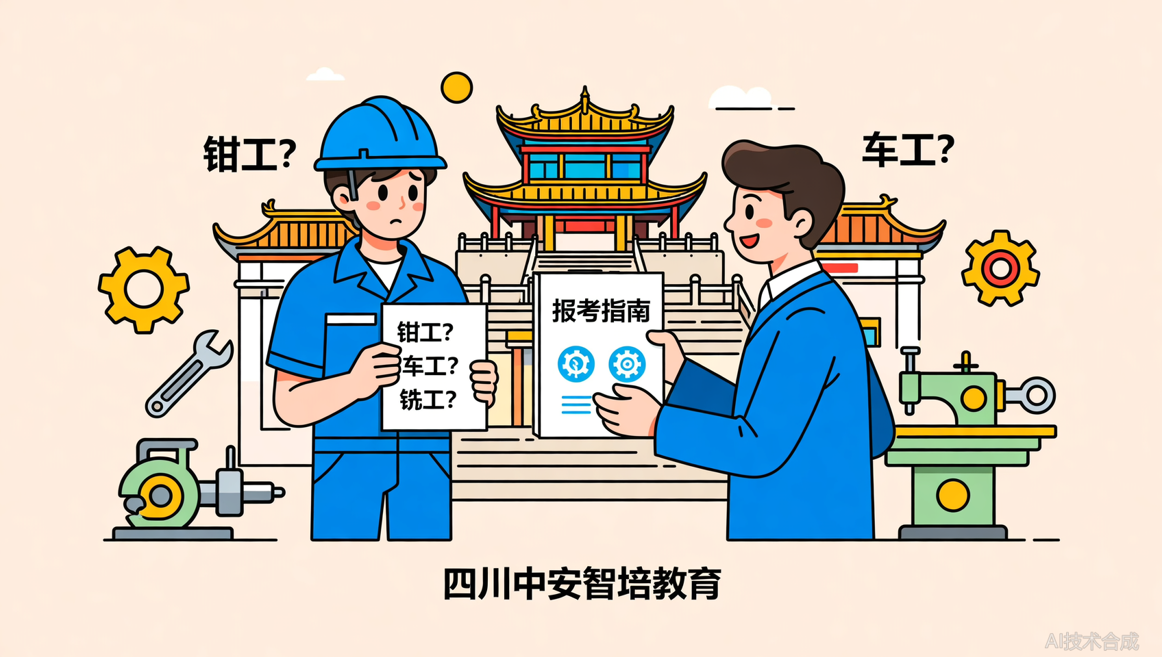 四川钳工、车工、铣工等级证怎么考？中安智培教育对接鉴定站