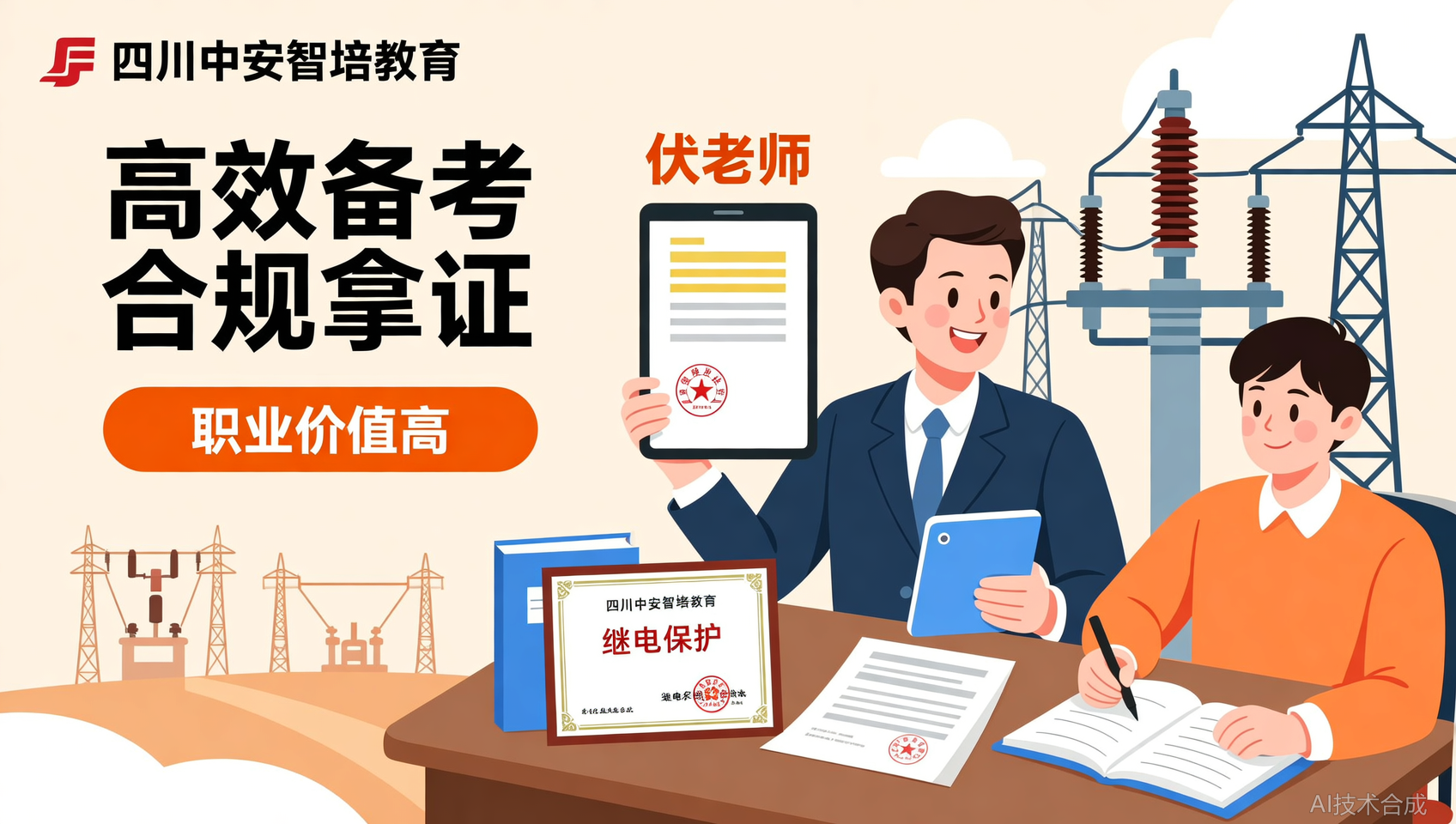 四川继电保护证难但值得，中安智培教育伏老师超有耐心