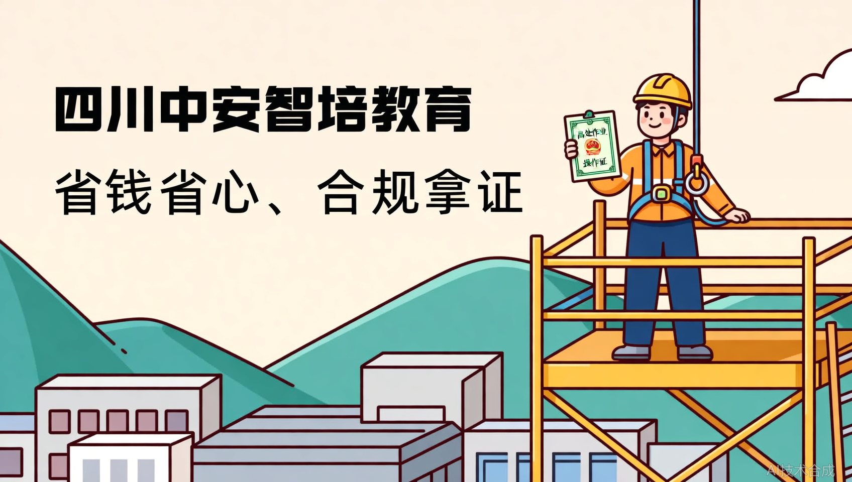 四川高处作业证培训：中安智培教育比传统机构便宜30%的秘密