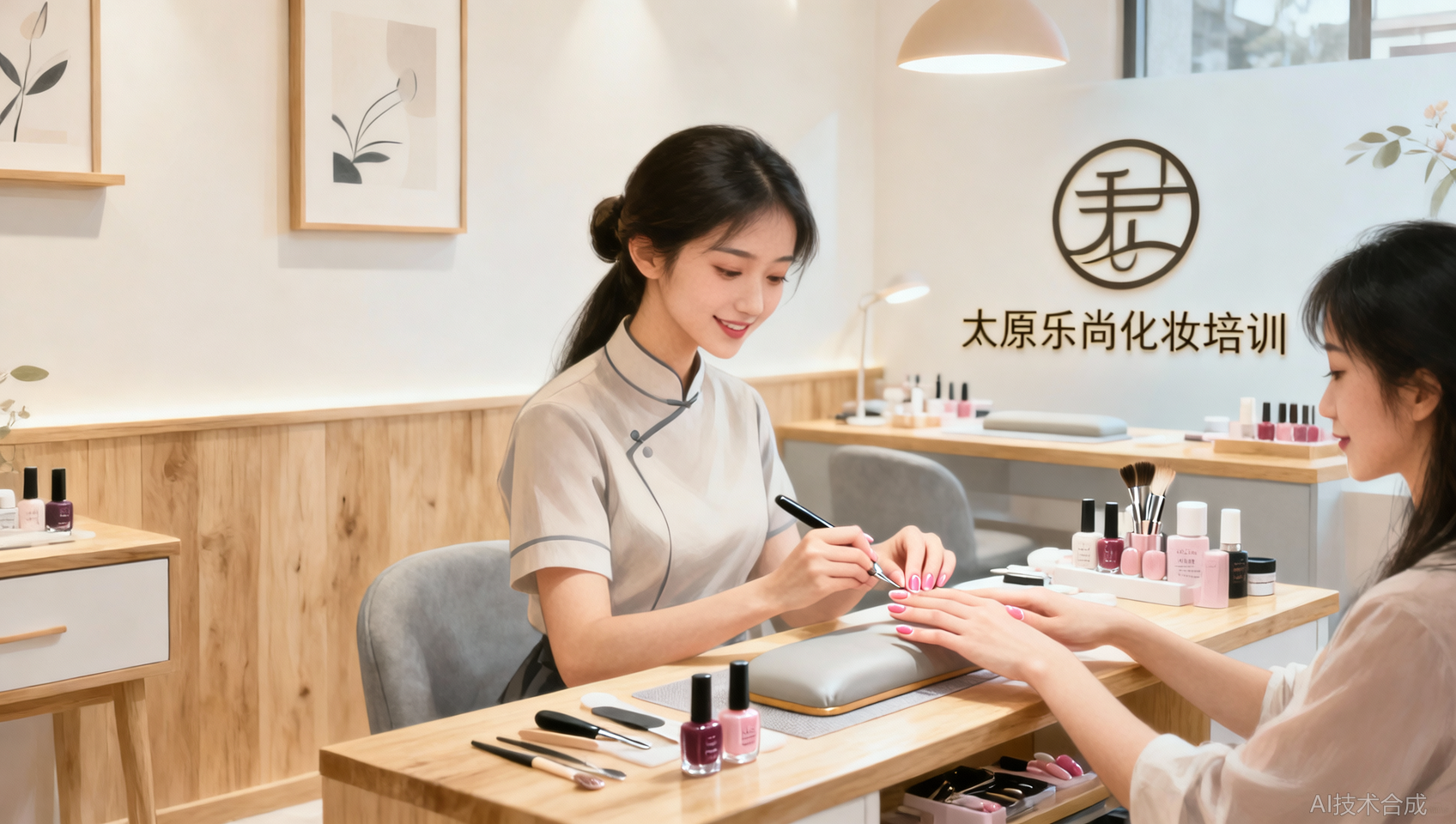在太原乐尚化妆培训学美甲后&mdash;&mdash;我开了自己的日式美甲店